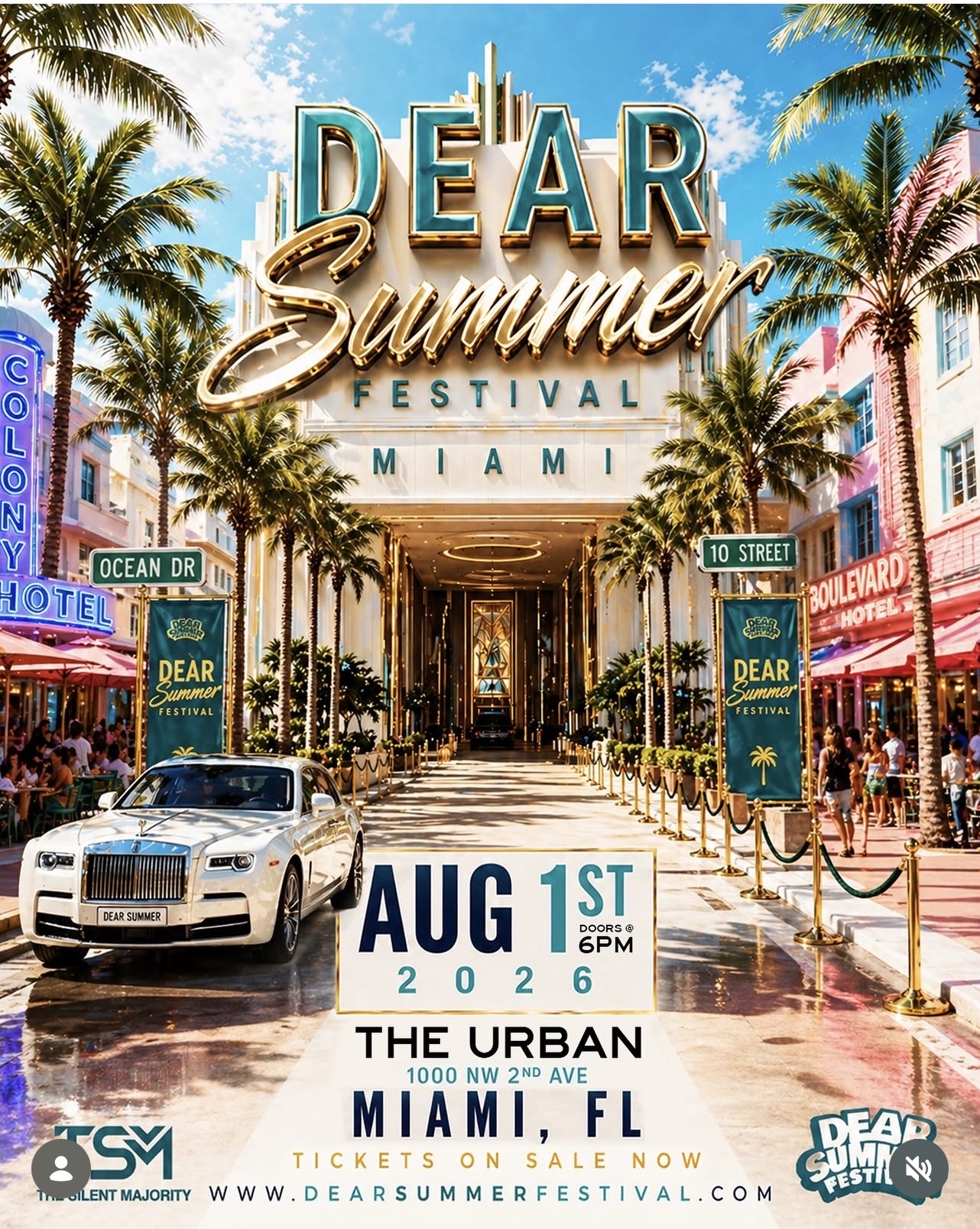 Dear Summer Festival Miami flyer