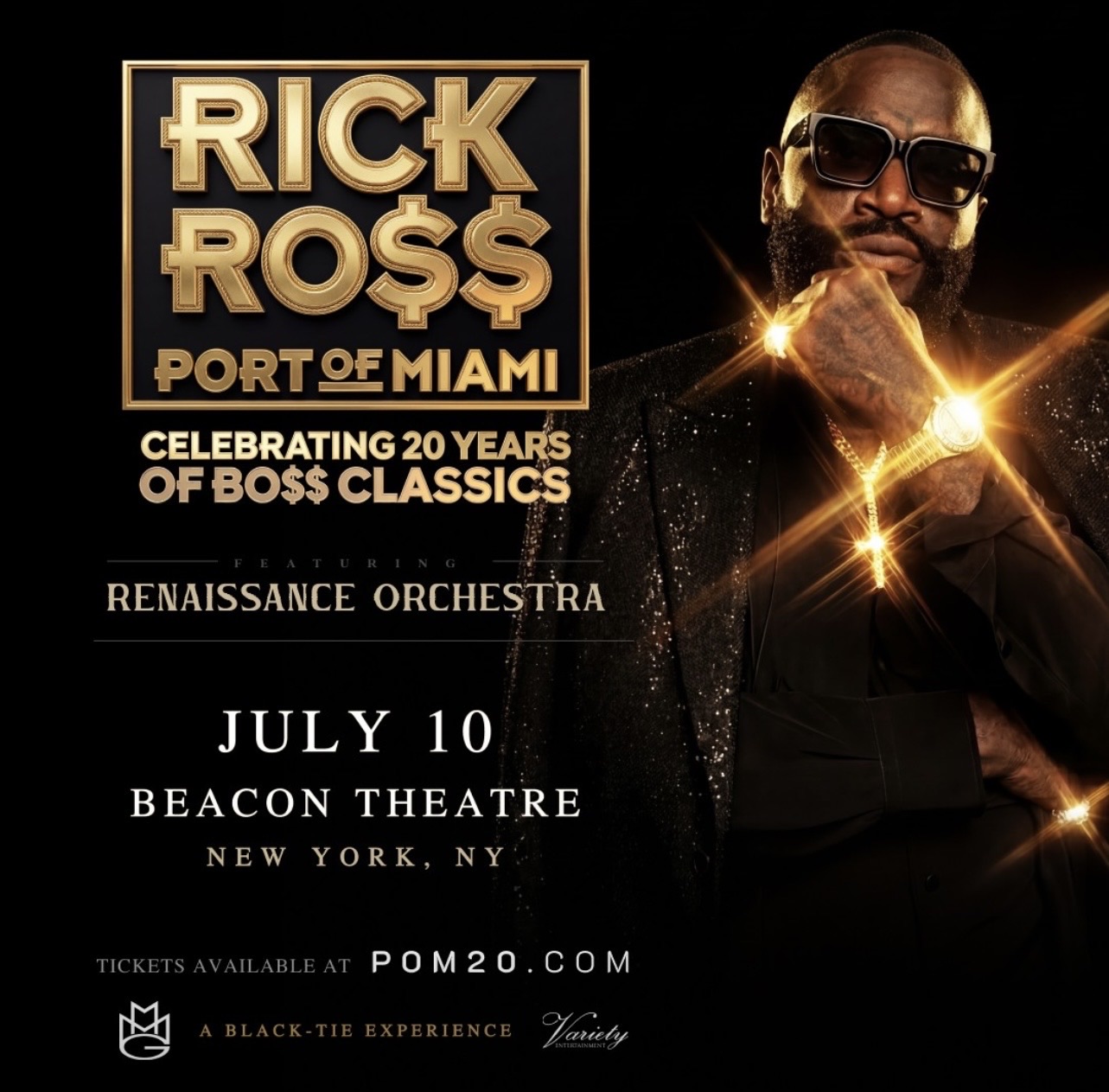 Rick Ross: Port of Miami – Celebrating 20 Years of Bo$$ Classics flyer