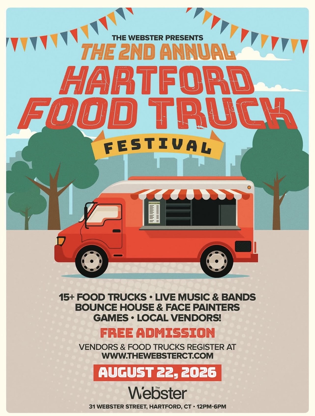 The 2nd Annual Hartford Food Truck Festival flyer