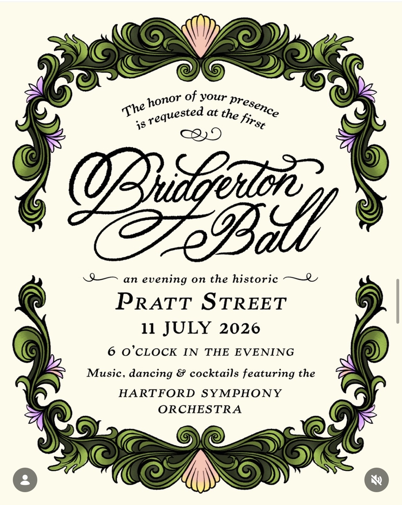 Bridgerton Ball flyer