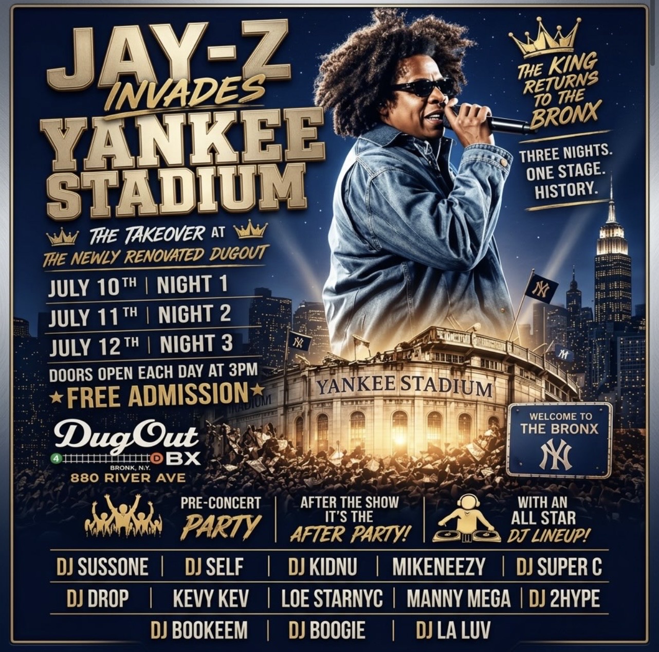Jay-Z Invades Yankee Stadium flyer
