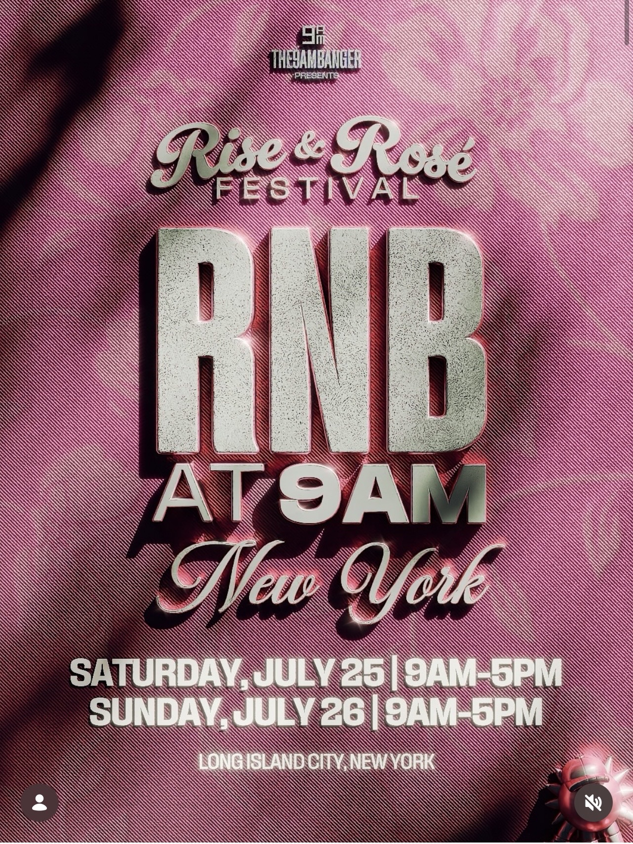 Rise & Rosé Festival – RNB at 9AM New York flyer