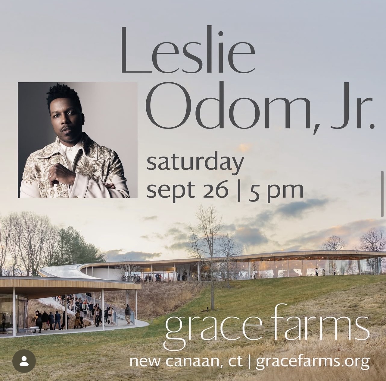 Leslie Odom, Jr. at Grace Farms flyer