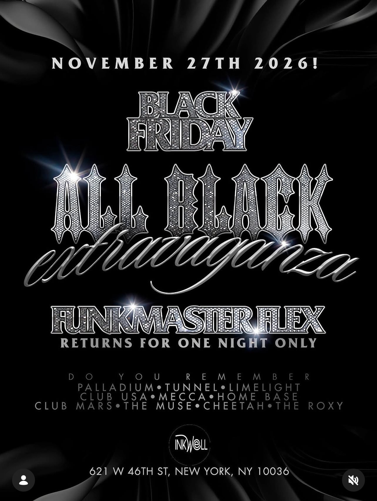 Black Friday All Black Extravaganza flyer
