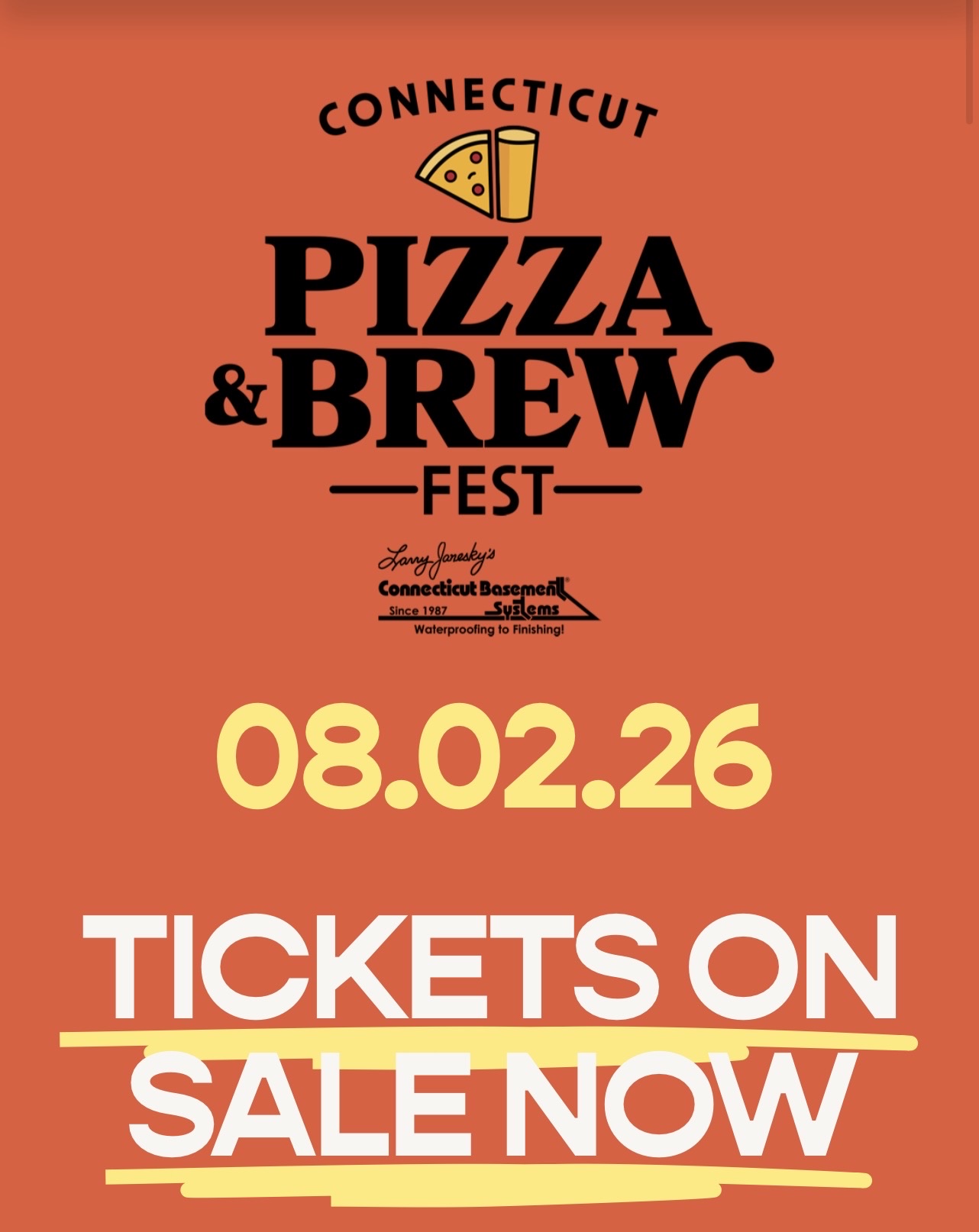 Connecticut Pizza & Brew Fest flyer