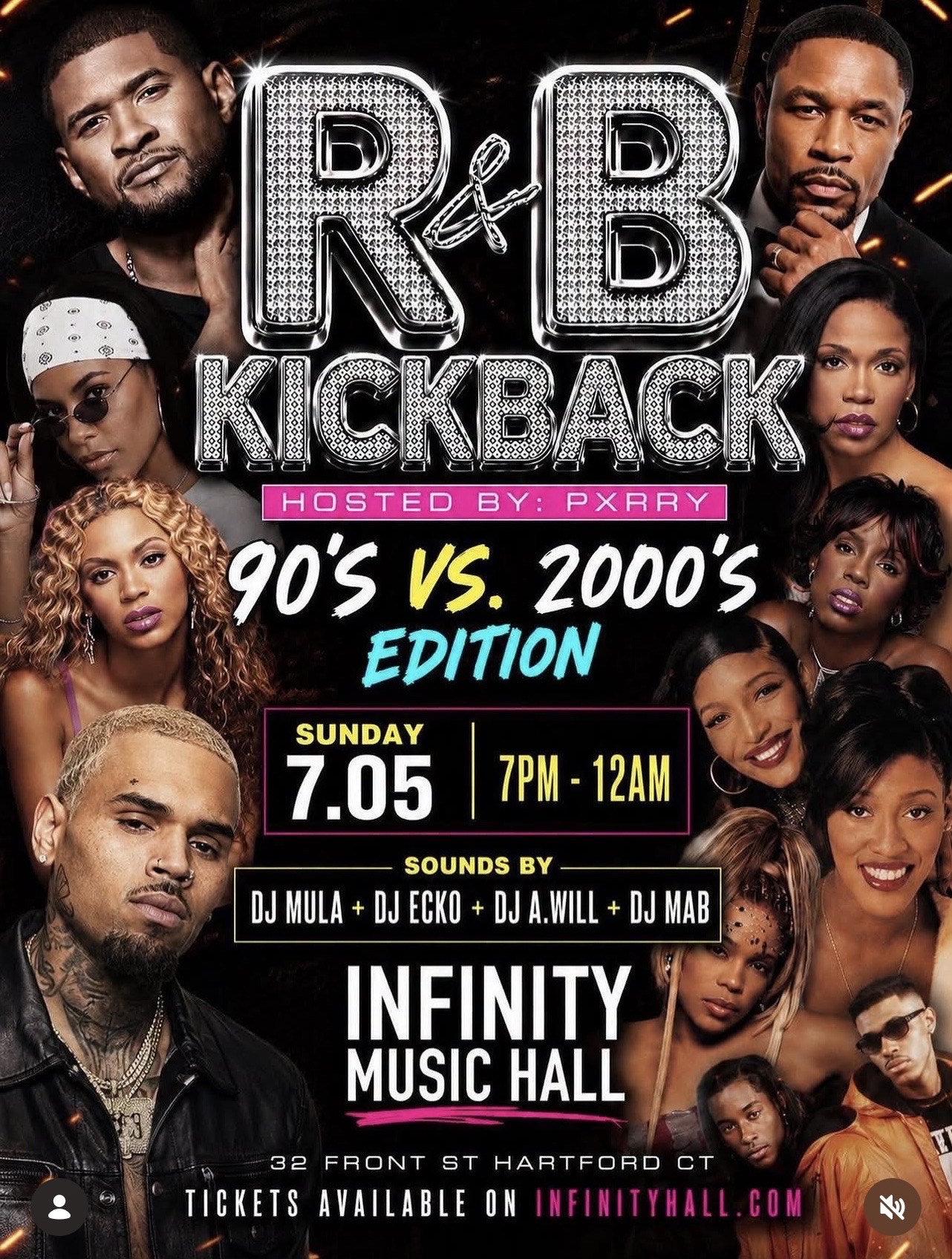 R&B Kickback flyer