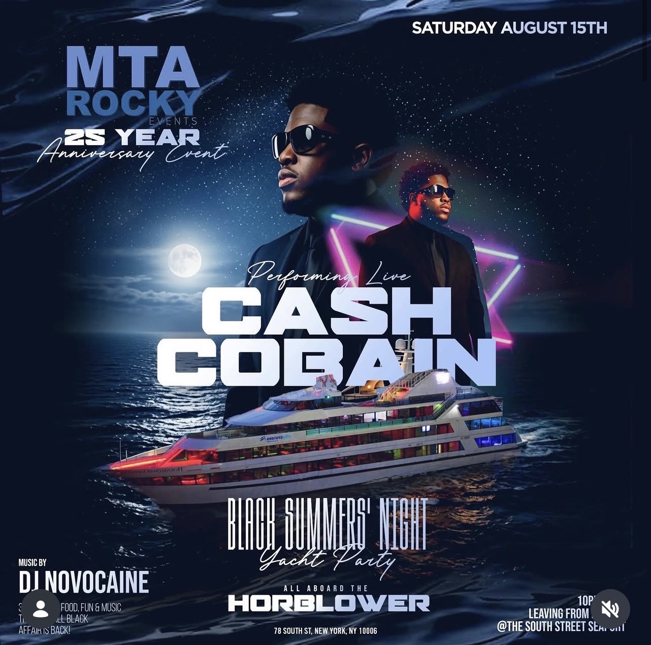 Black Summers' Night Yacht Party flyer