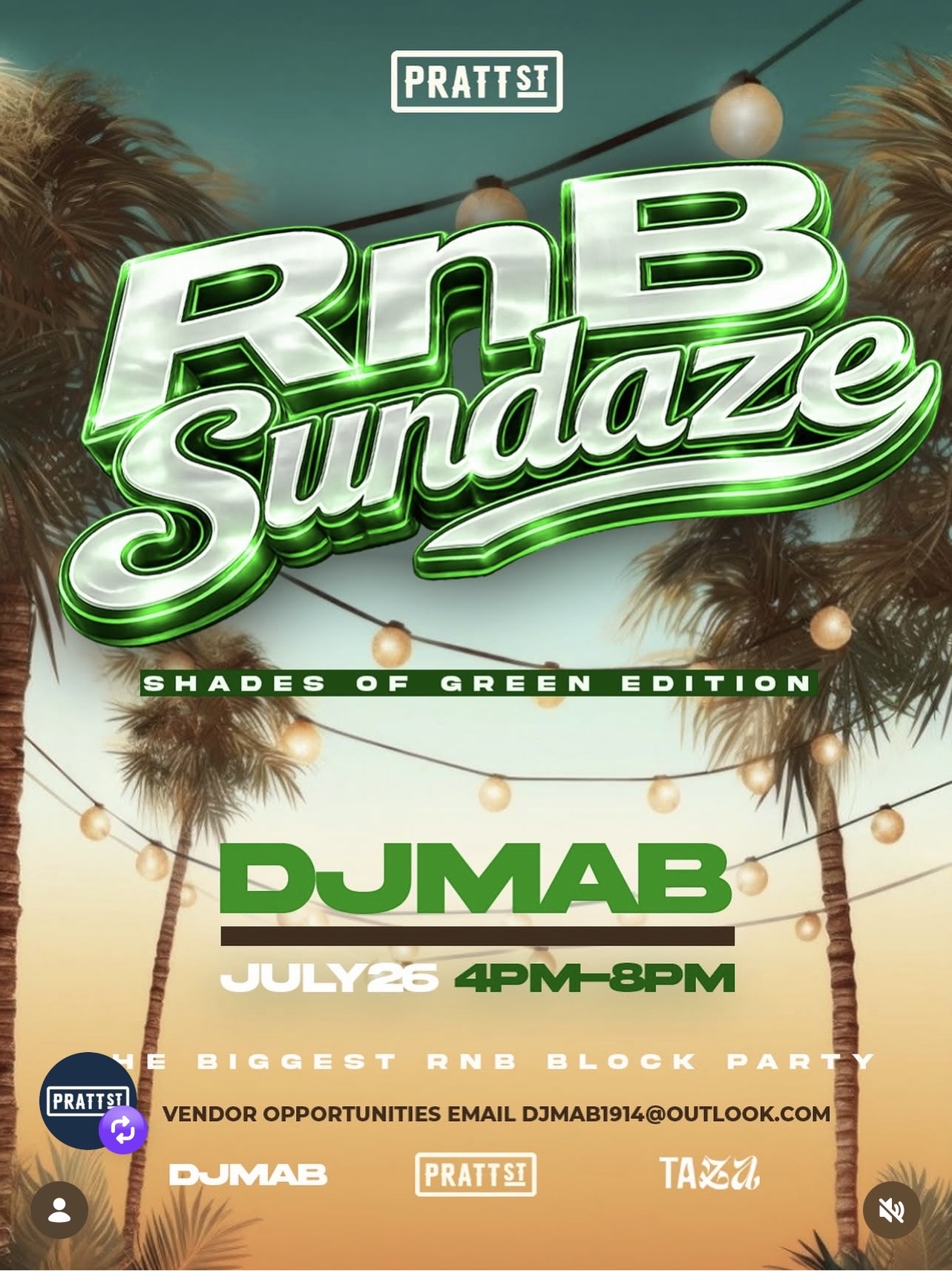 RnB Sundaze – Shades of Green Edition flyer
