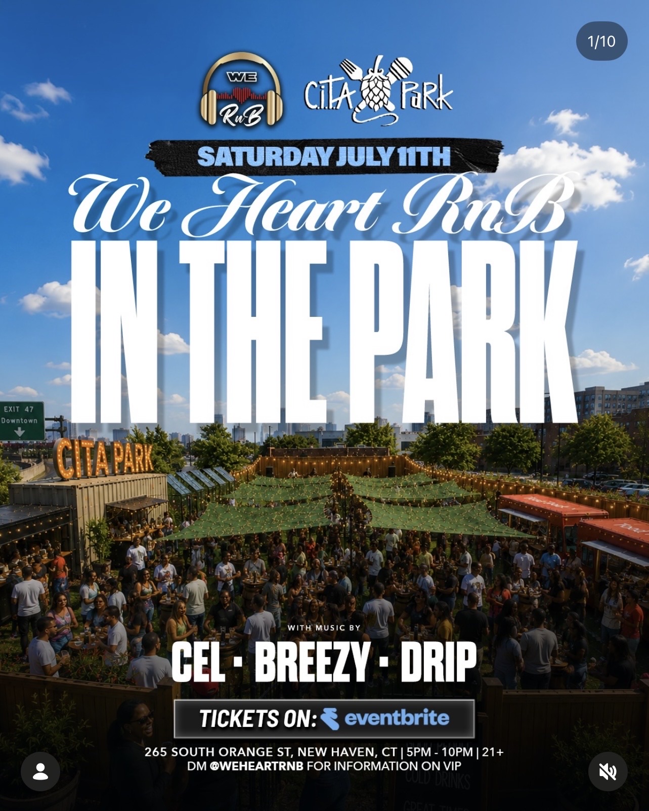 We Heart RnB In The Park flyer