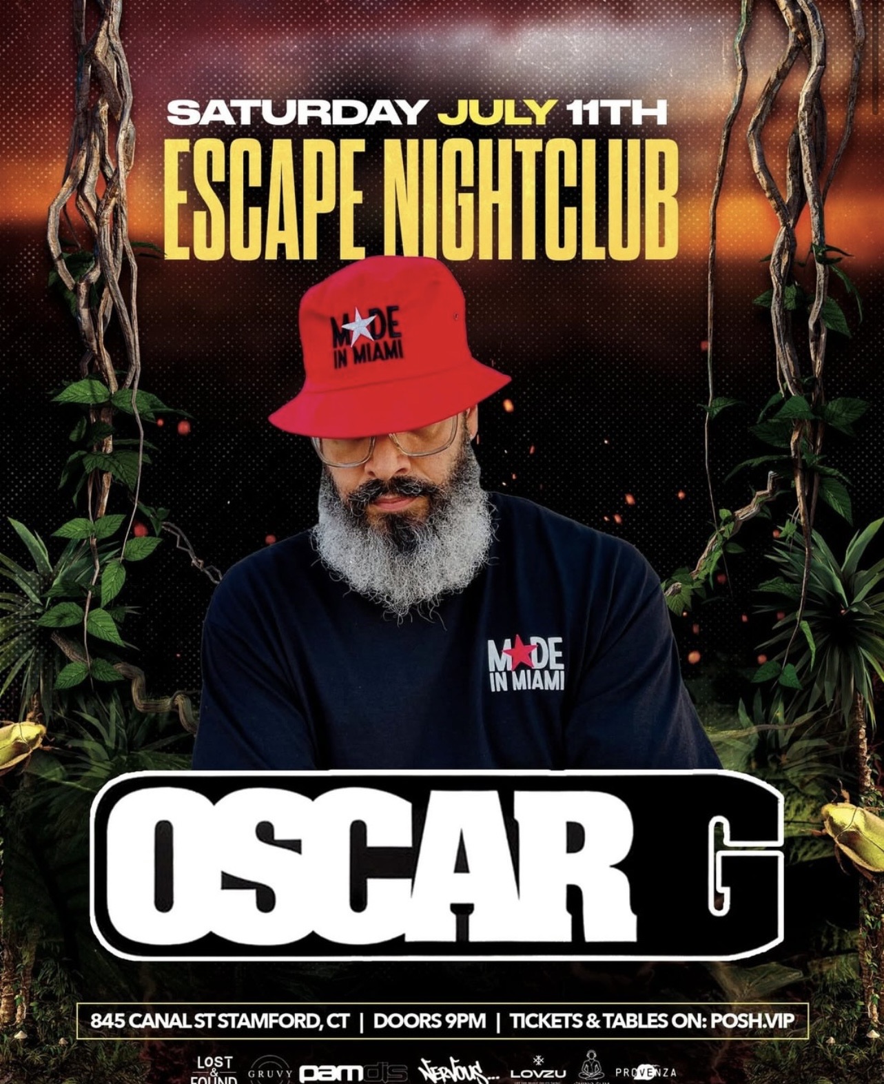 Oscar G at Escape Nightclub flyer