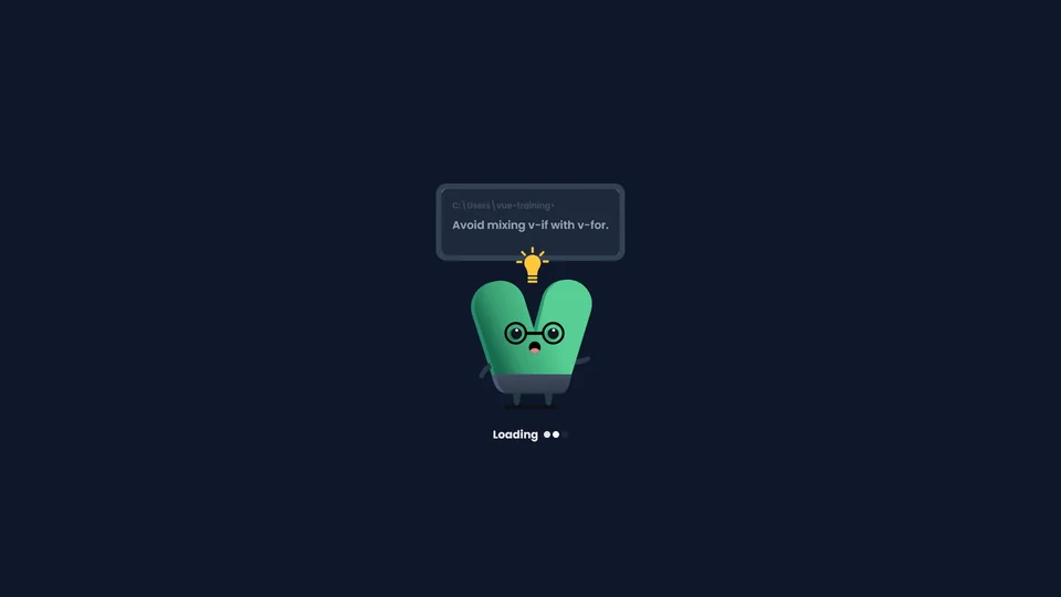 Vue Training loading screen