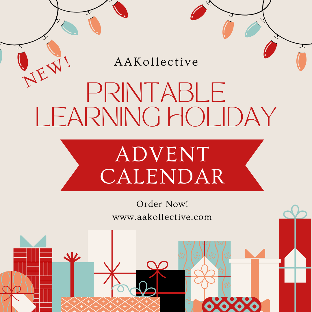 12-Day Kids Christmas Learning Advent Calendar | Printable PDF Activity Pages, Mazes, Matching, Writing & Holiday Worksheets preview