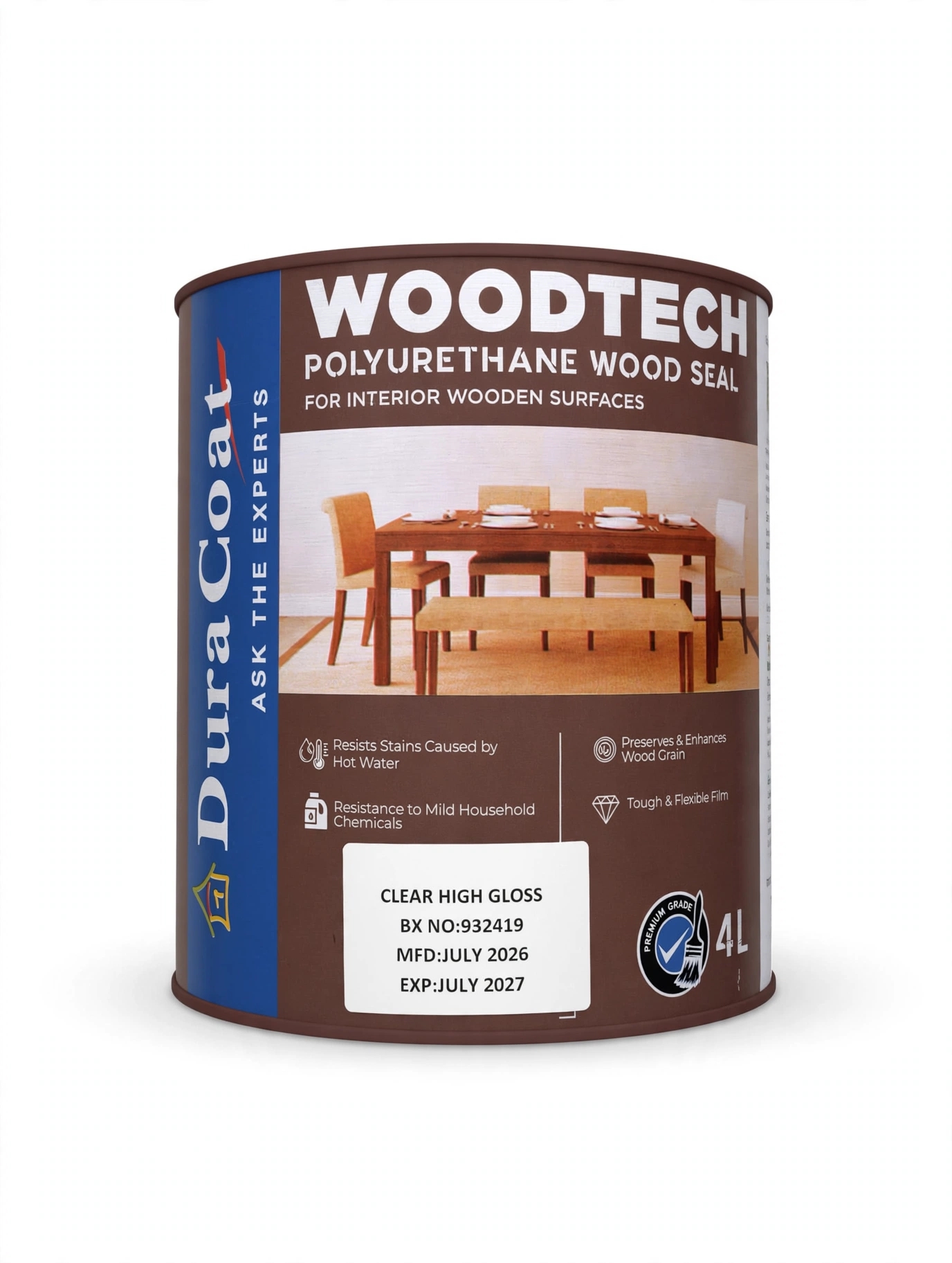 POLYURETHANE WOODSEAL CLEAR VARNISH 4LRT