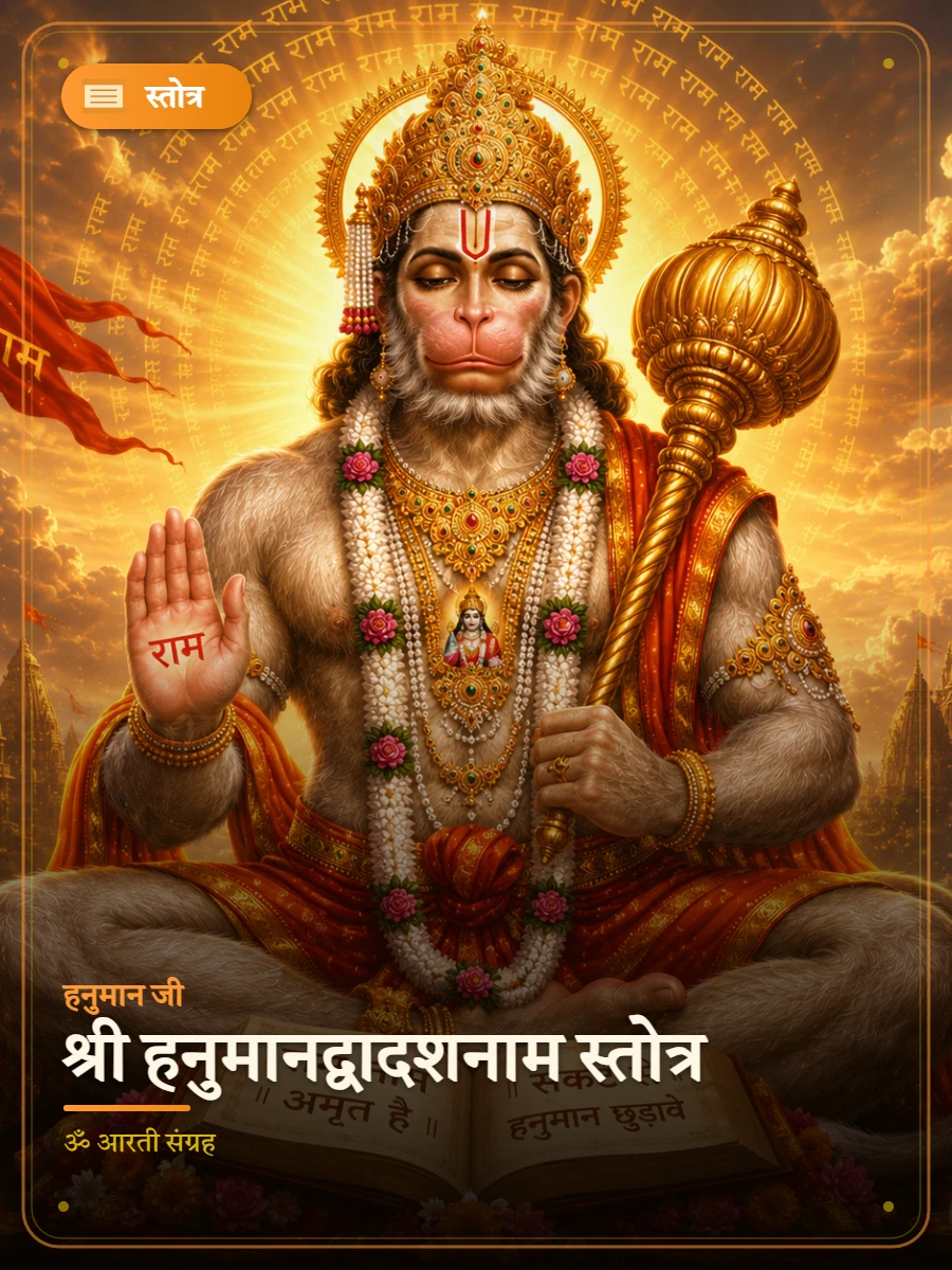 श्री हनुमानद्वादशनाम स्तोत्र — हनुमान जी