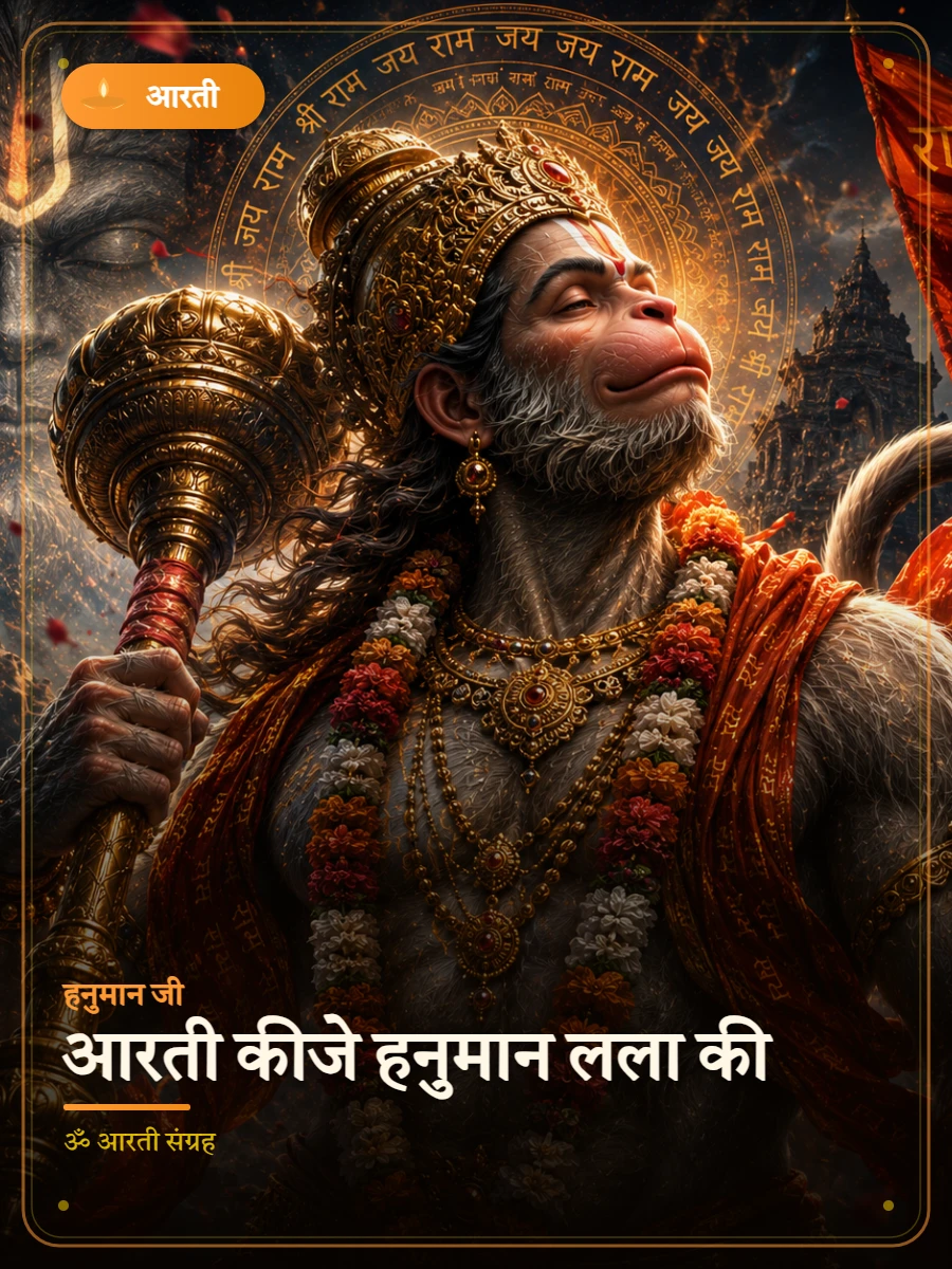 आरती कीजे हनुमान लला की — हनुमान जी