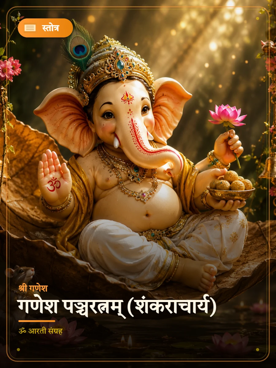 गणेश पञ्चरत्नम् (शंकराचार्य) — श्री गणेश