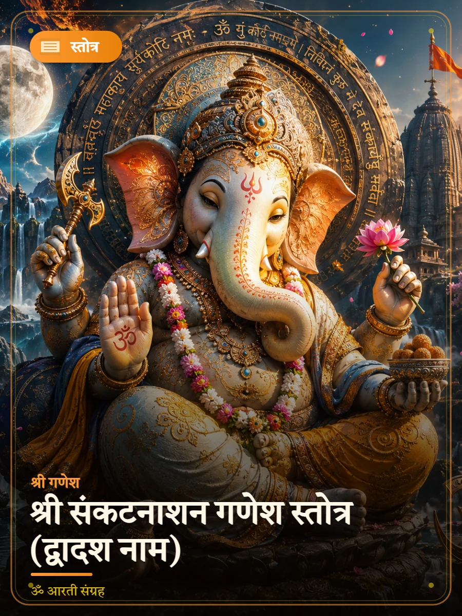श्री संकटनाशन गणेश स्तोत्र (द्वादश नाम) — श्री गणेश