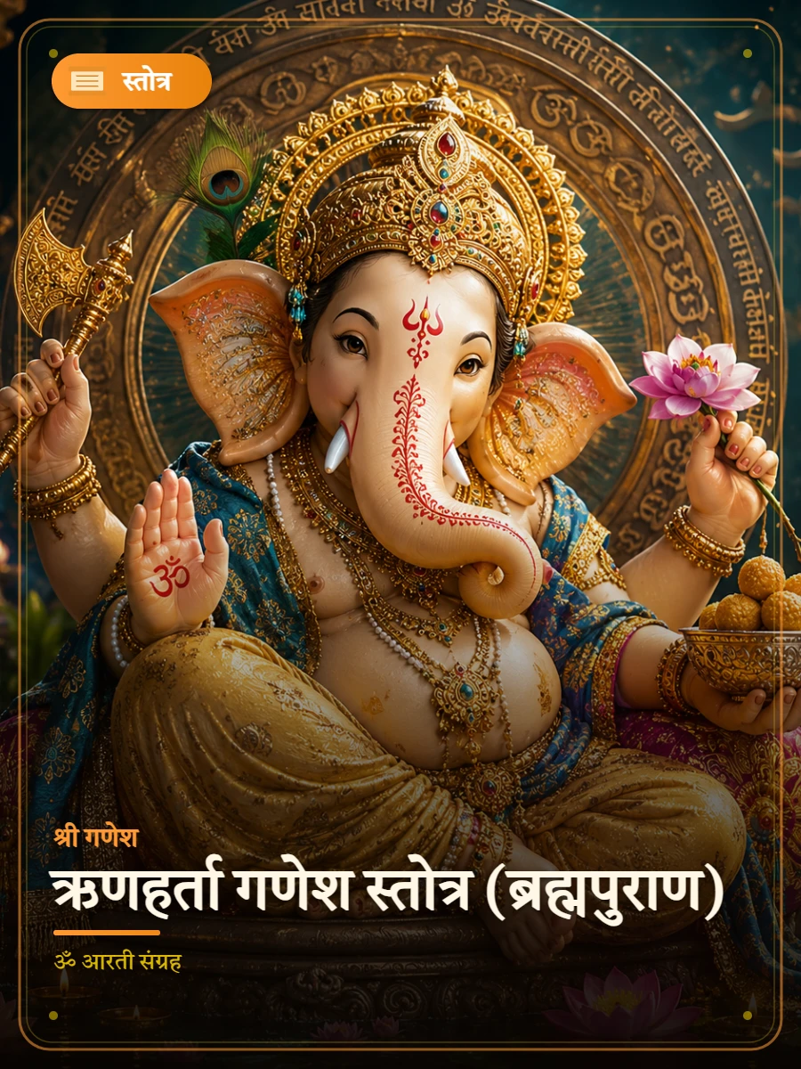 ऋणहर्ता गणेश स्तोत्र (ब्रह्मपुराण) — श्री गणेश