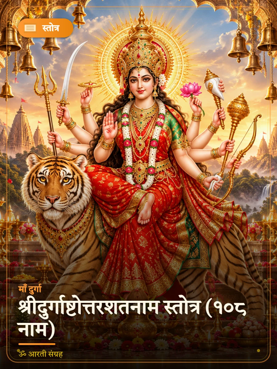 श्रीदुर्गाष्टोत्तरशतनाम स्तोत्र (१०८ नाम) — माँ दुर्गा