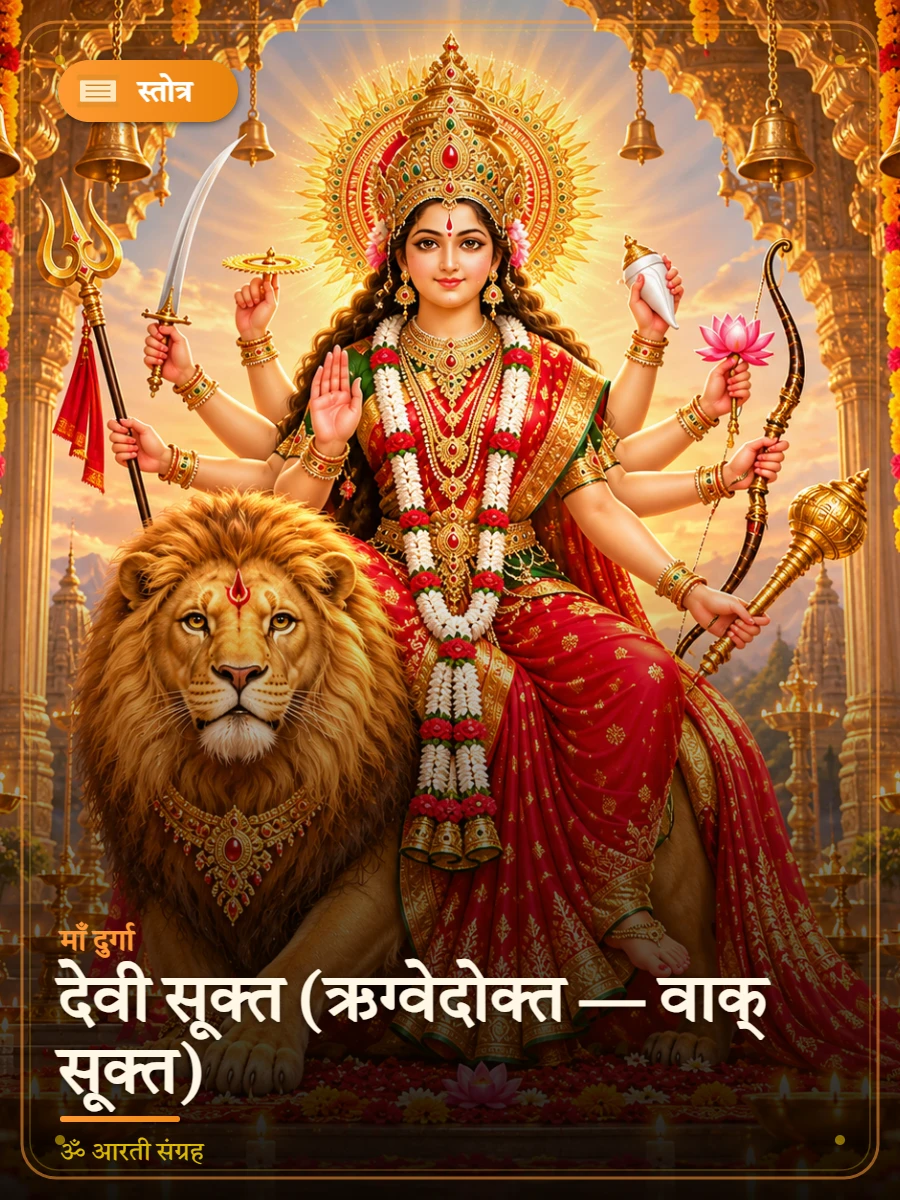 देवी सूक्त (ऋग्वेदोक्त — वाक् सूक्त) — माँ दुर्गा