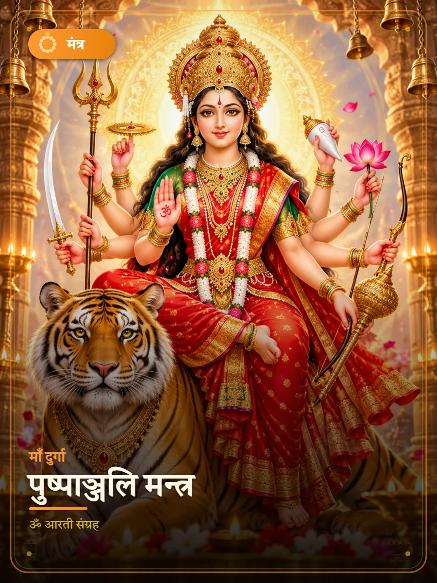 पुष्पाञ्जलि मन्त्र — माँ दुर्गा