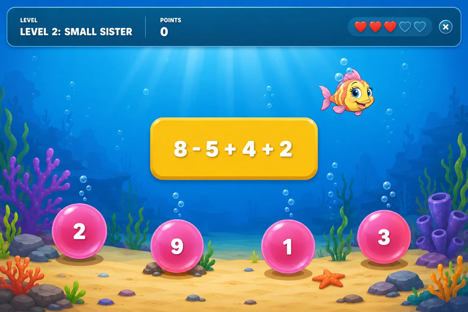 Interactive Bubble Game environment