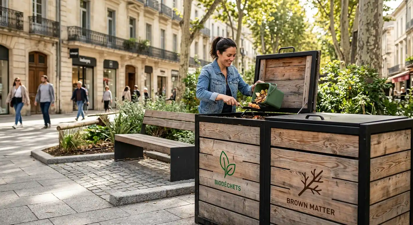 Mobilier composteur de rue : intégrer le tri des biodéchets dans l'espace public