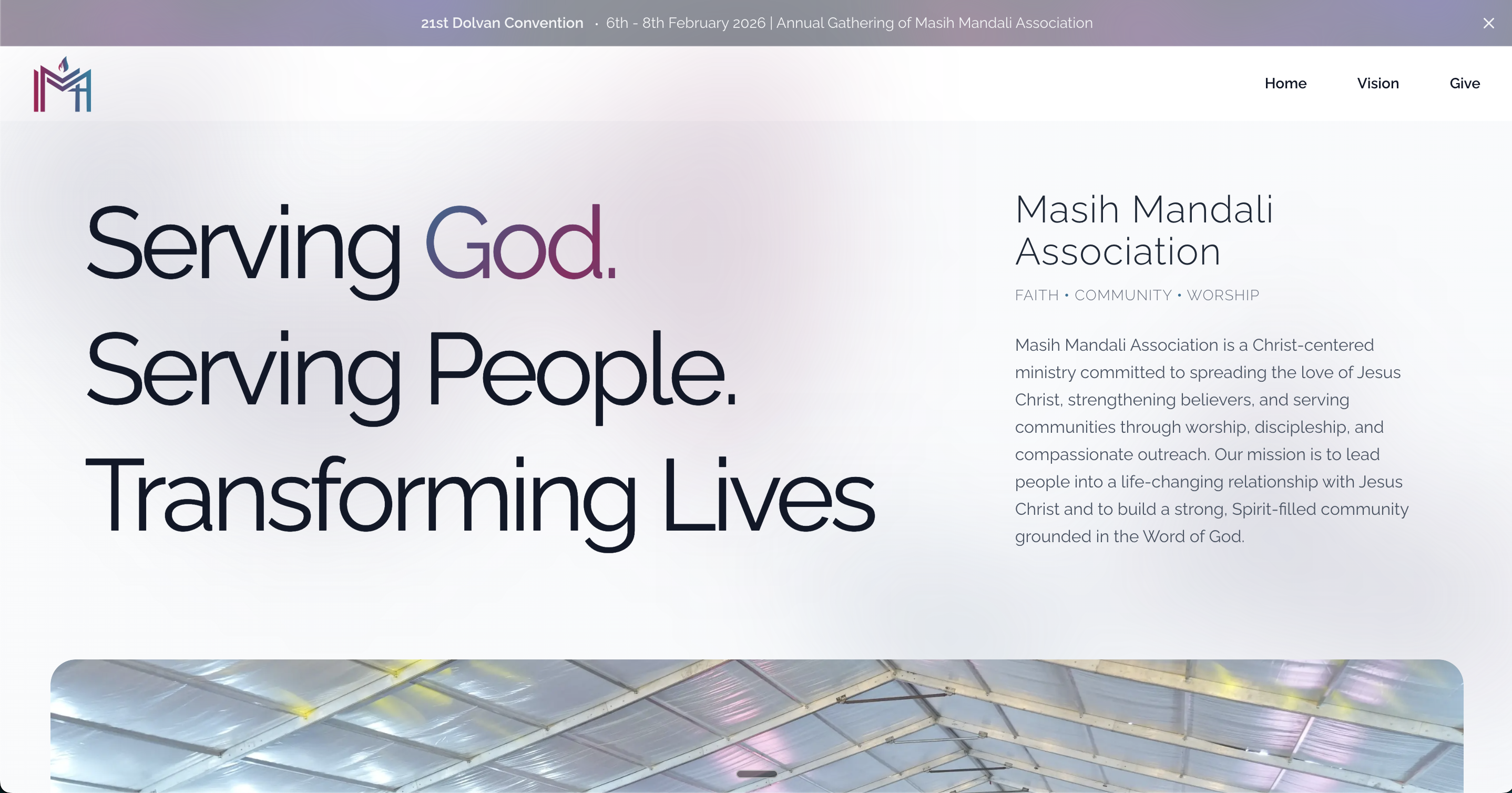 Masih Mandali website screenshot