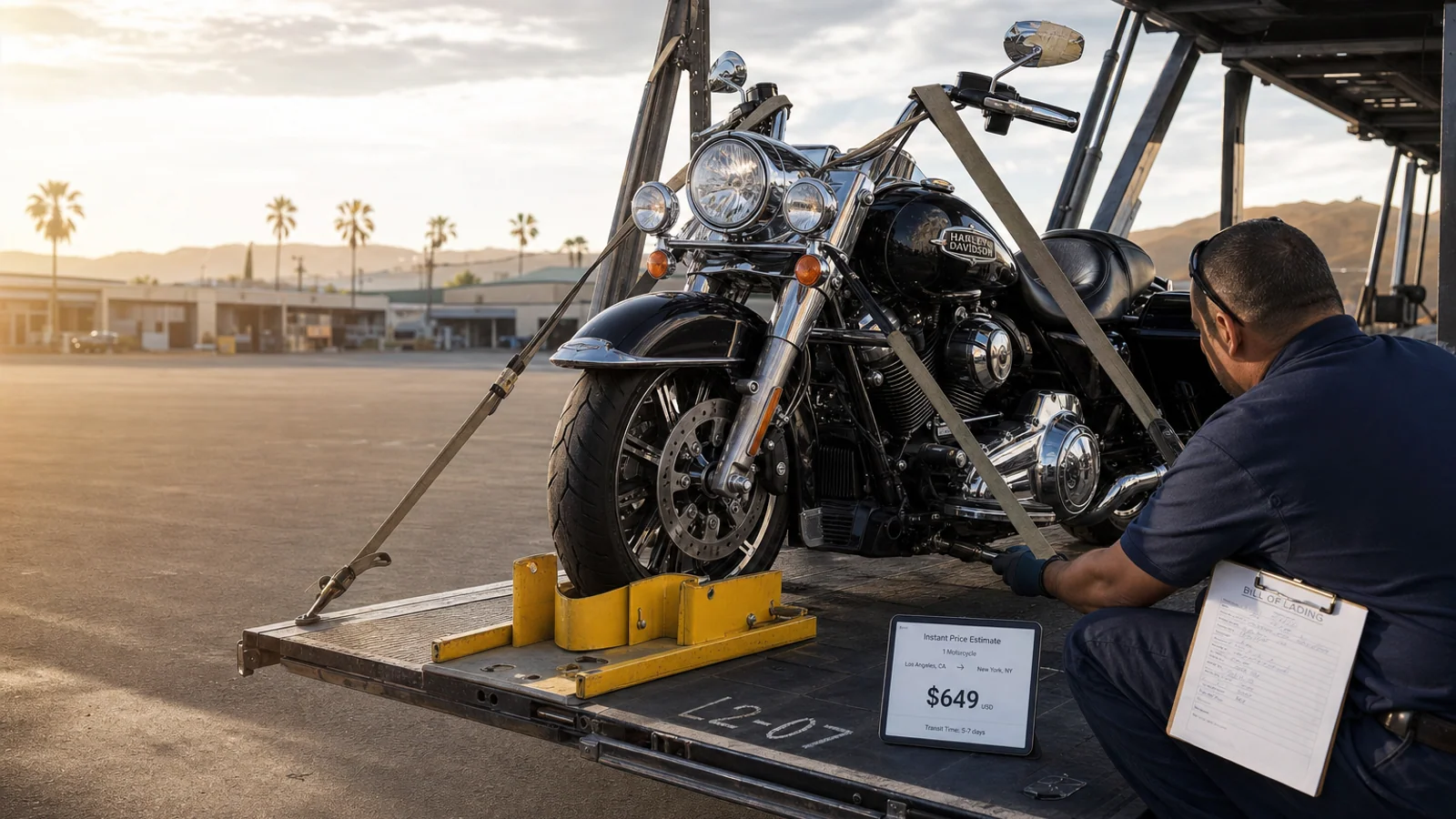 Calculadora envío de motos USA 2026: precio al instante