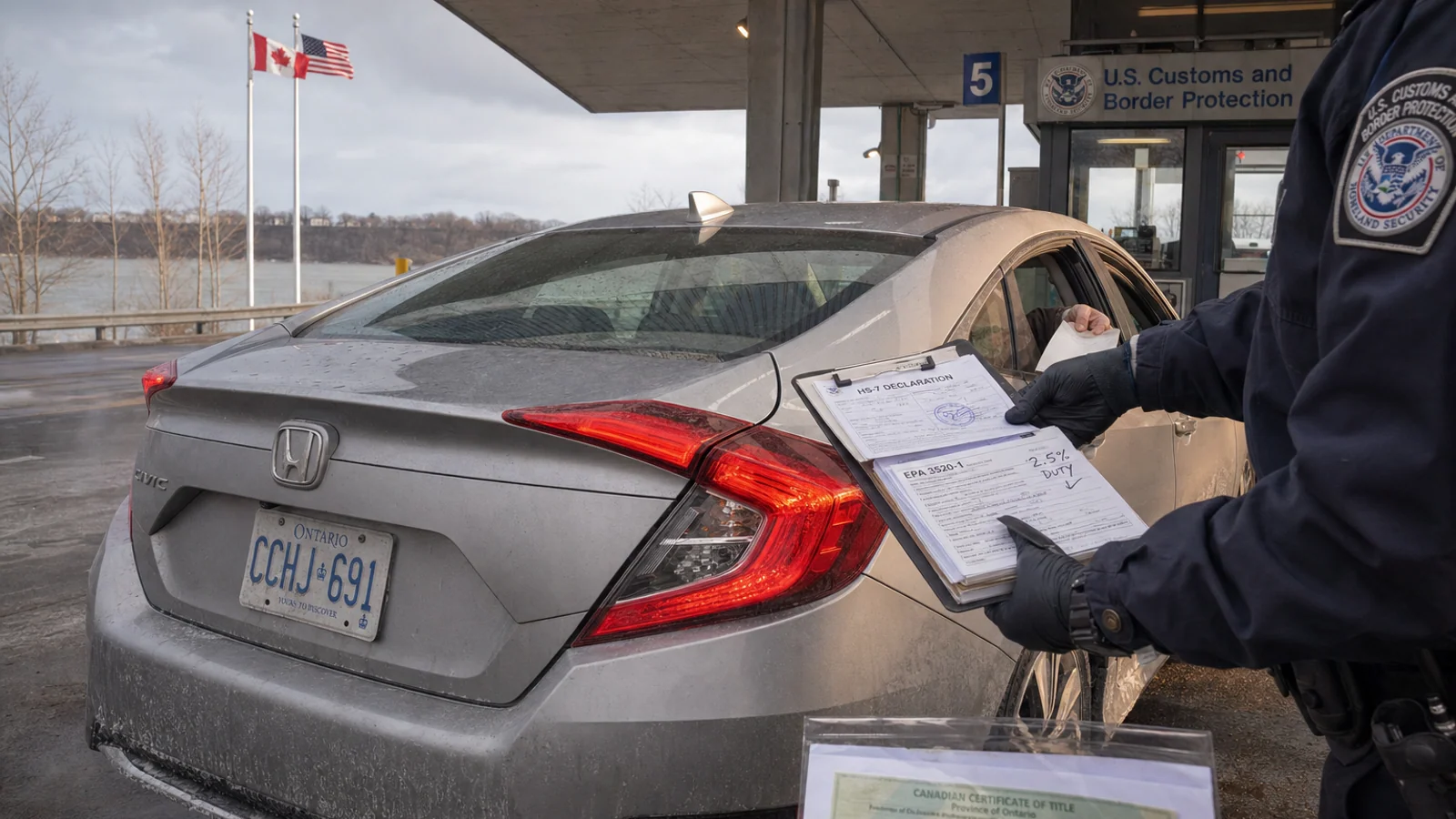 Calculadora importar carro de Canadá a USA 2026: 2.5%