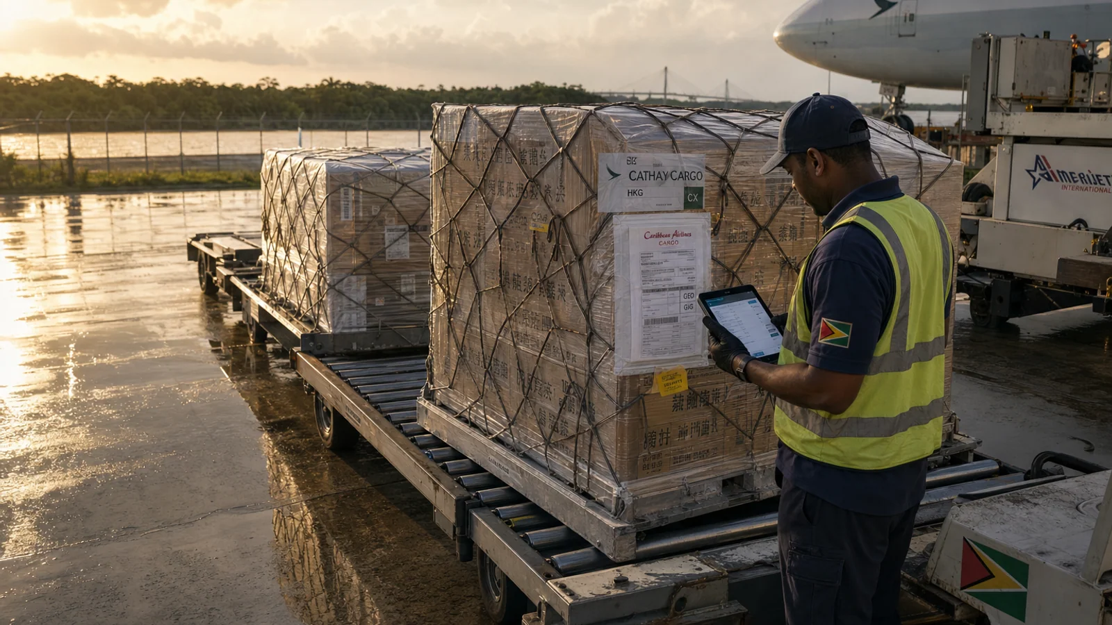 Sea Air Cargo Hong Kong to Guyana Calculator (2026)