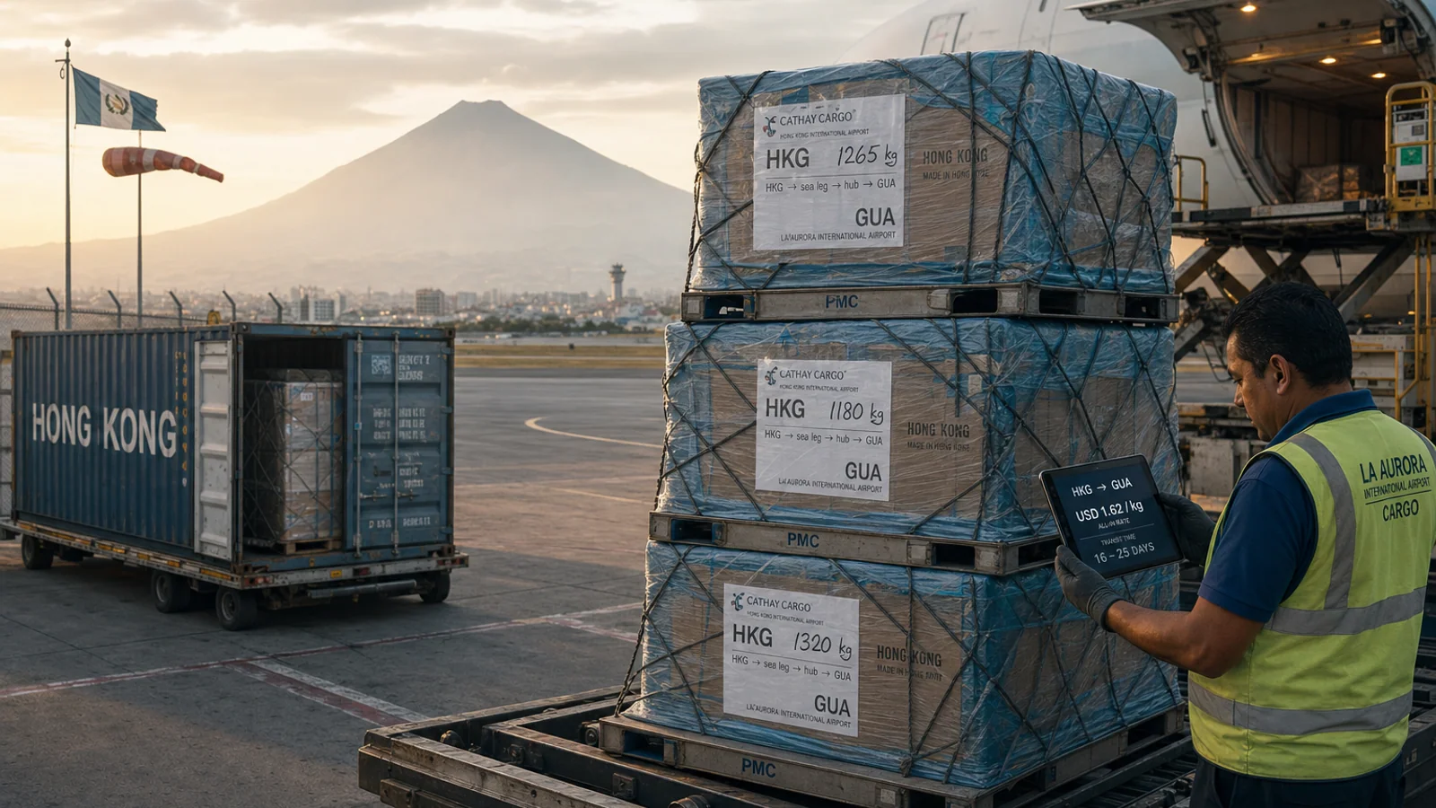 Sea-Air Hong Kong to Guatemala Calculator: Rates 2026
