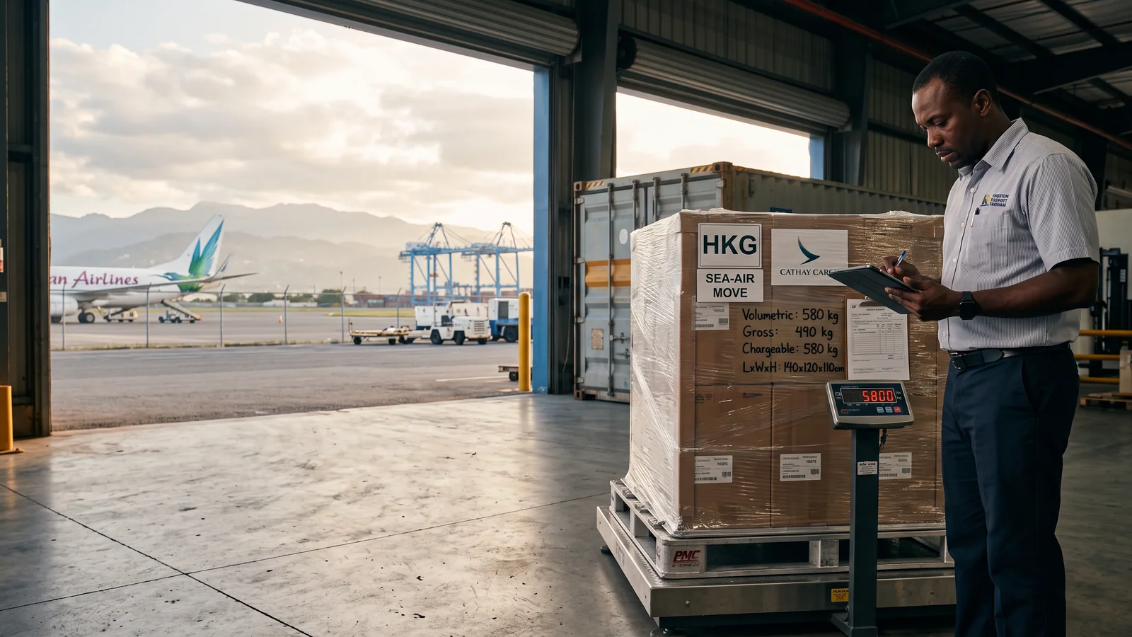 Calculadora online: cuánto cuesta envío marítimo-aéreo HK–Jamaica