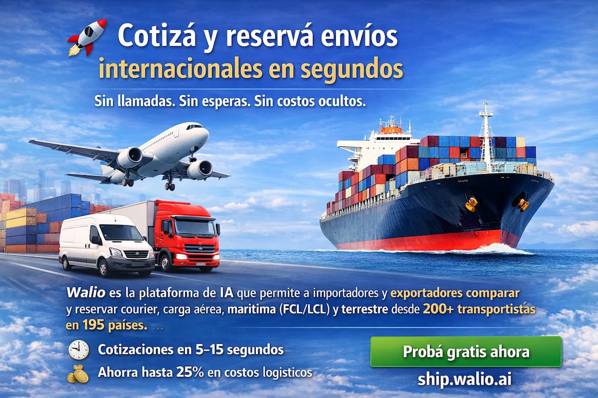 Walio: Plataforma IA Todo-en-Uno para Cotizar y Reservar Carga Internacional 2026