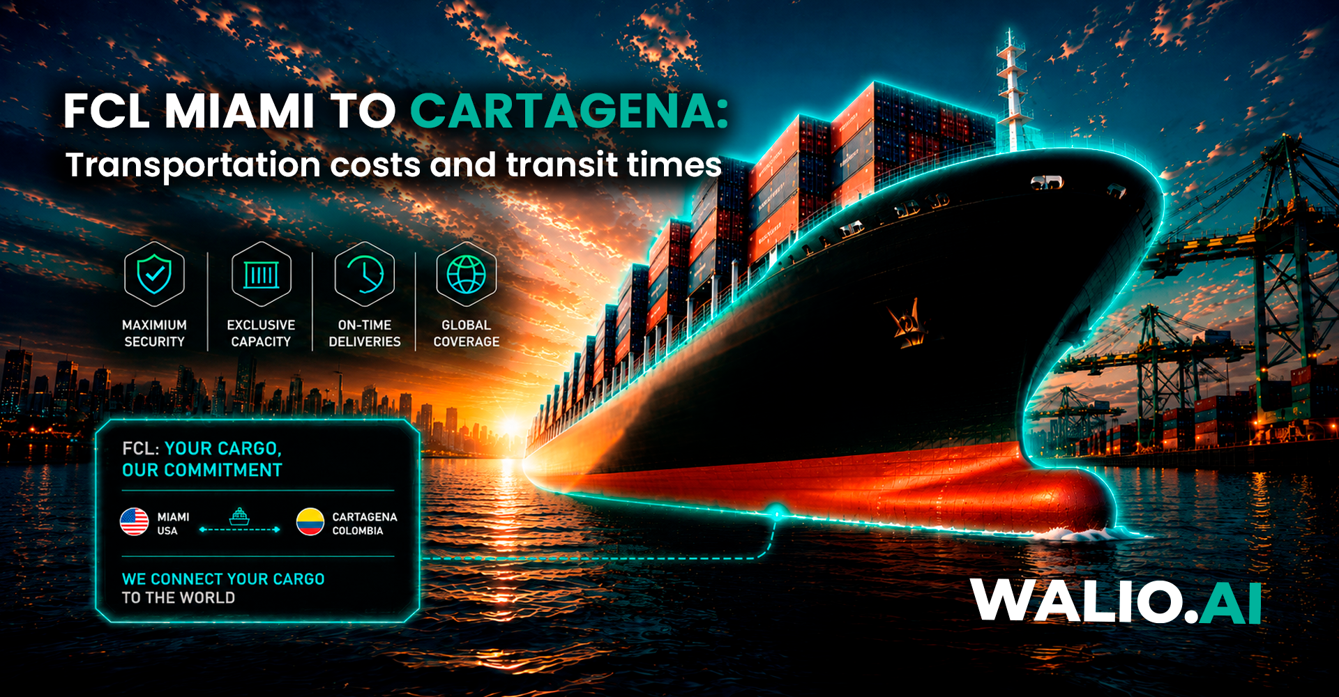 FCL Shipping Miami to Cartagena: Costs, Transit Times & Customs Guide