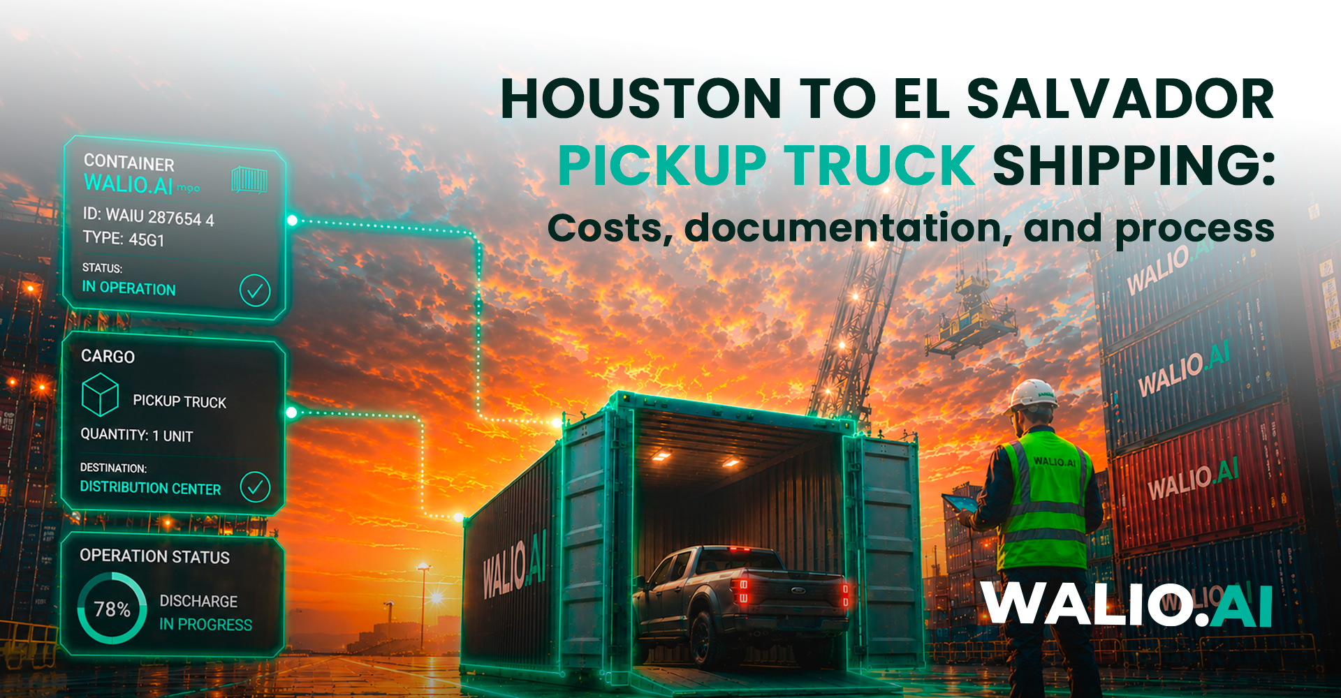 Shipping a Pickup Truck from Houston to El Salvador: Costs, Documents, and Process 2026