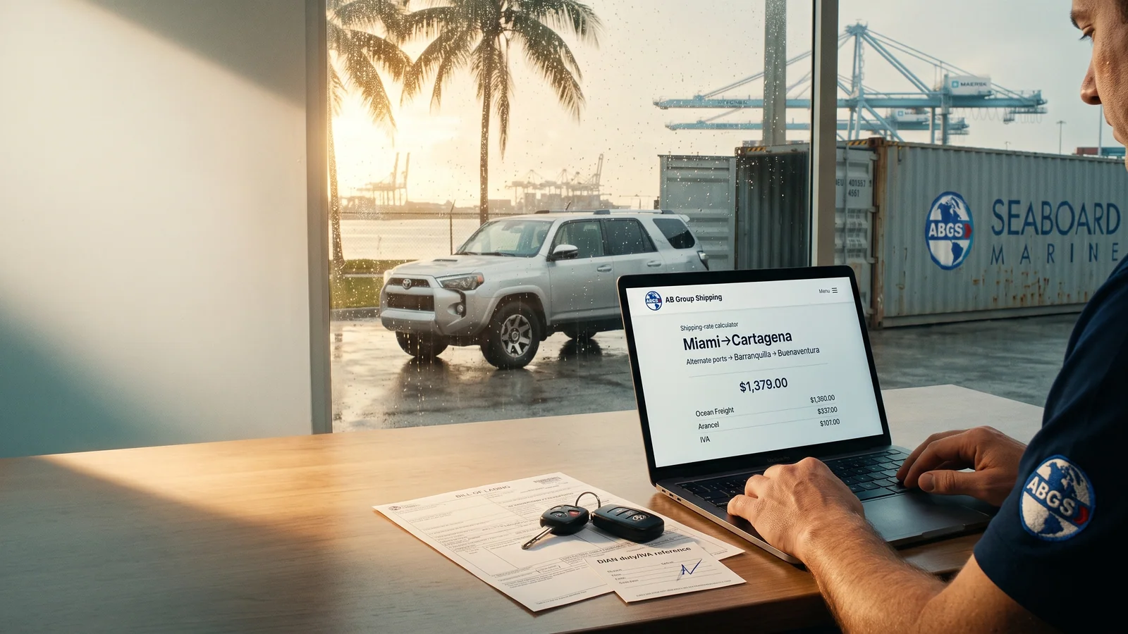 Car Shipping Calculator: Miami to Colombia Rates & Costs 2026