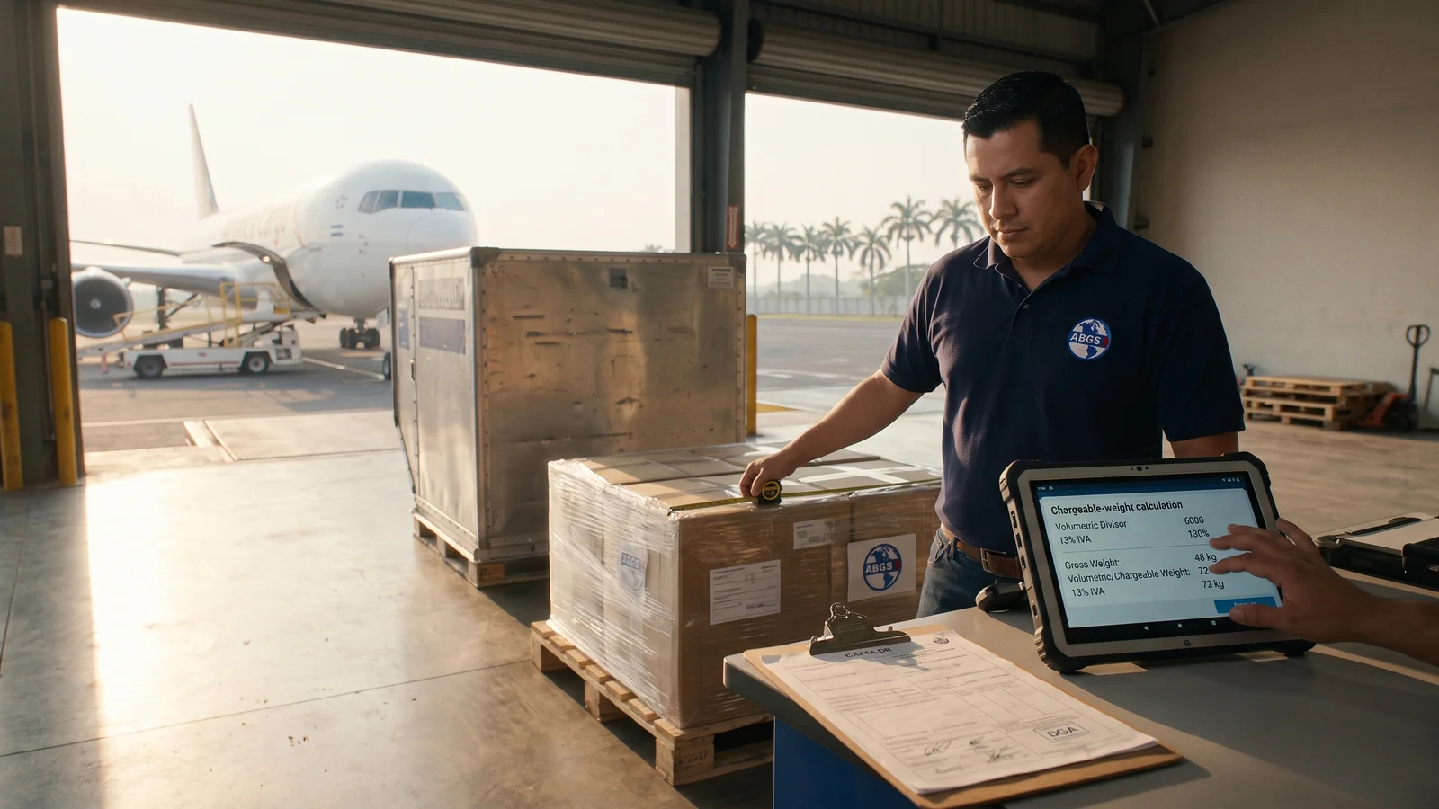 Calculadora carga aérea a El Salvador 2026: 1-4 días