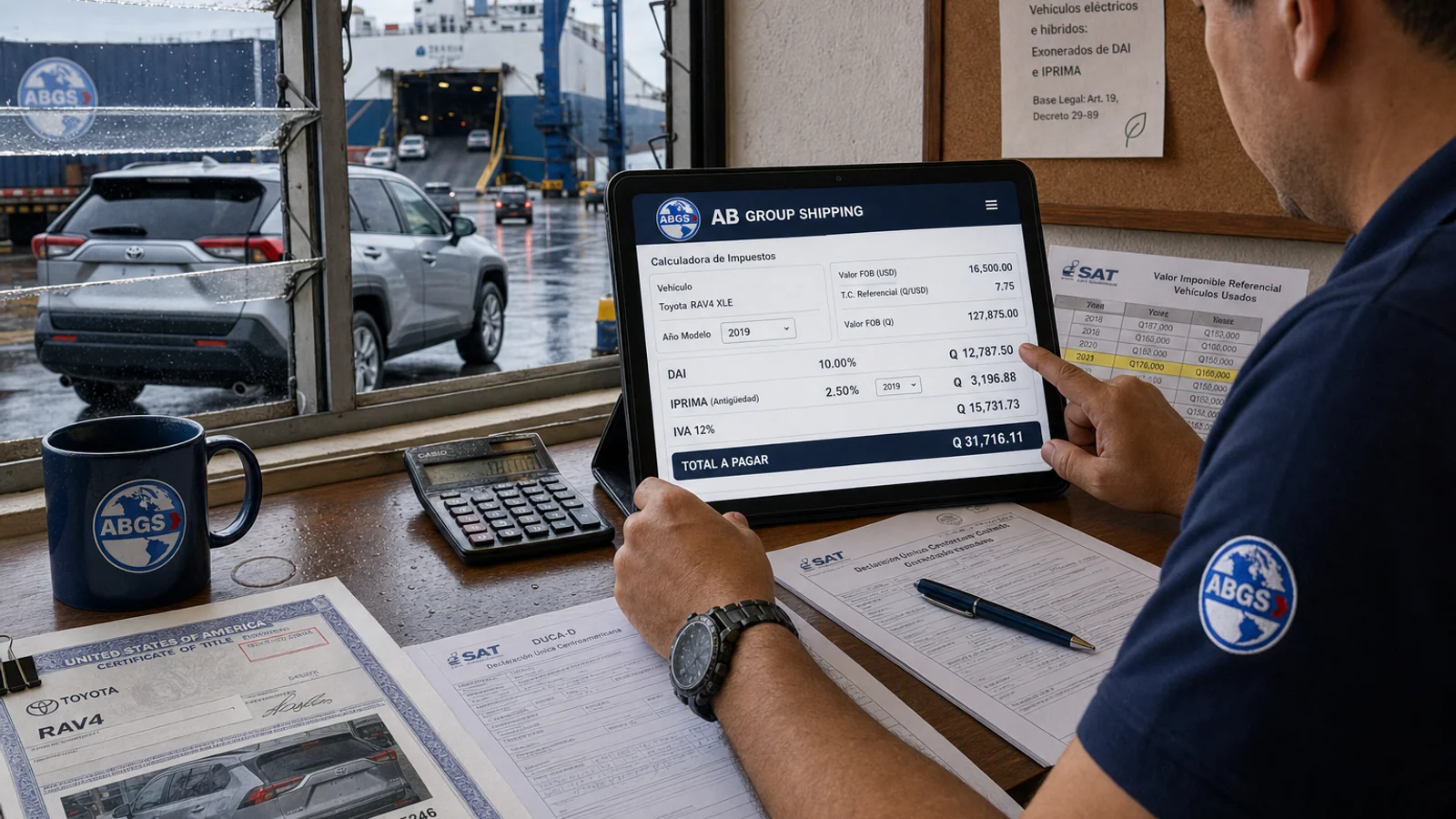 Calculadora impuestos auto Guatemala 2026: IVA 12%