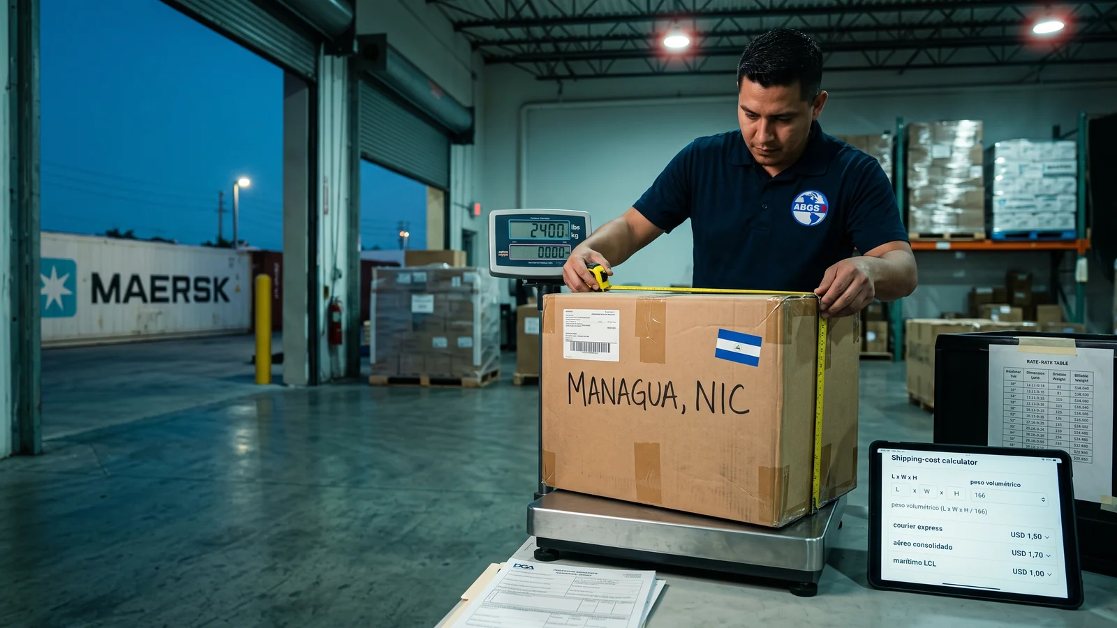 Calculadora online: cuánto cuesta enviar cajas a Nicaragua