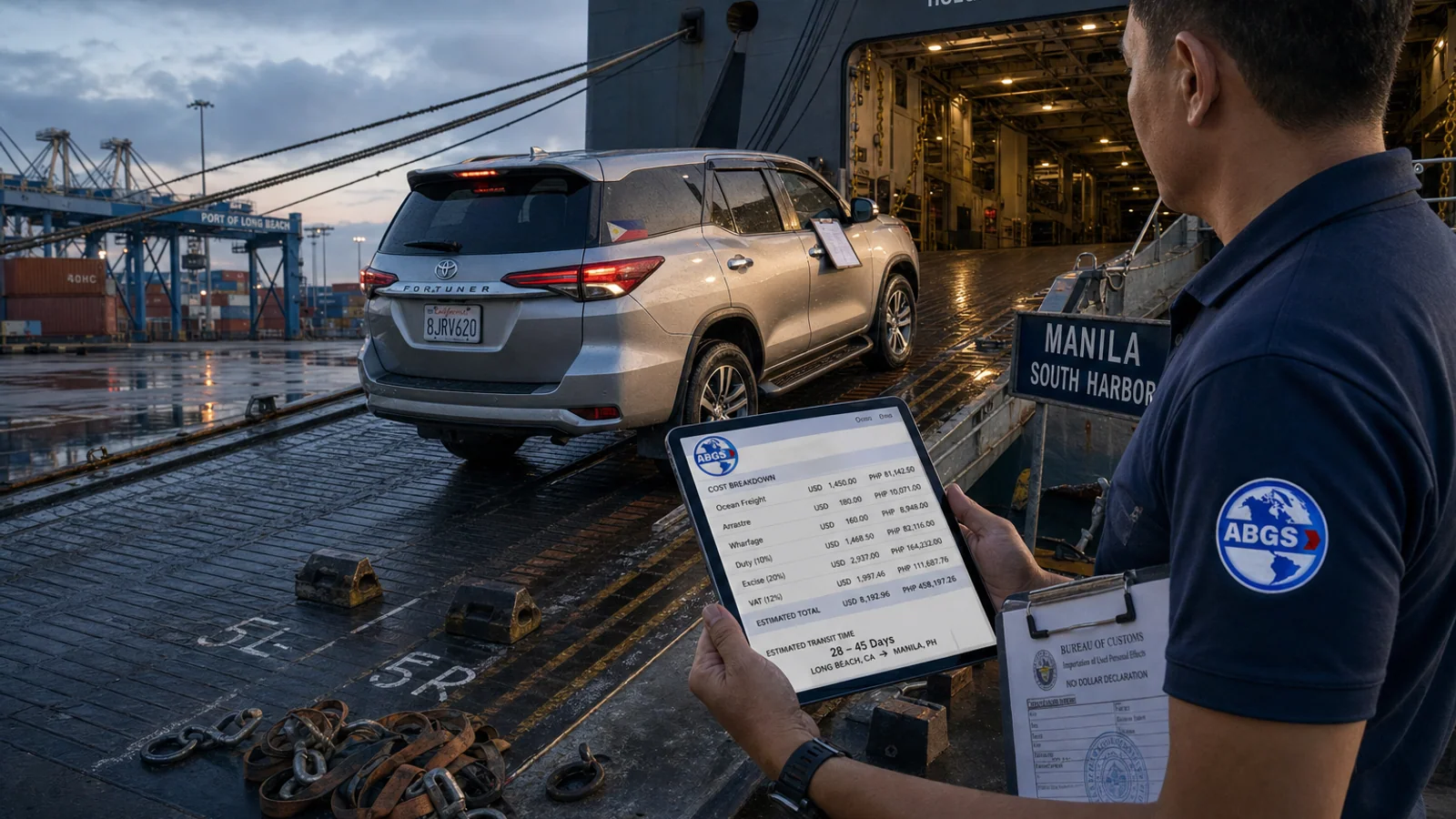 Car Shipping to Philippines Calculator: 2026 Rates