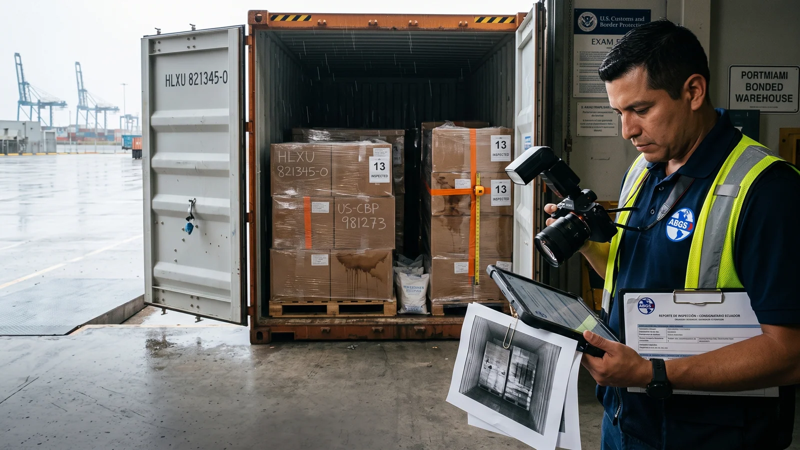 Cargo Inspection in Miami: Photo Reports Before Ecuador