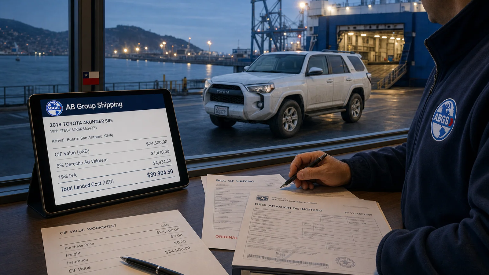 Calculadora impuestos auto Chile 2026: 6% + IVA 19%