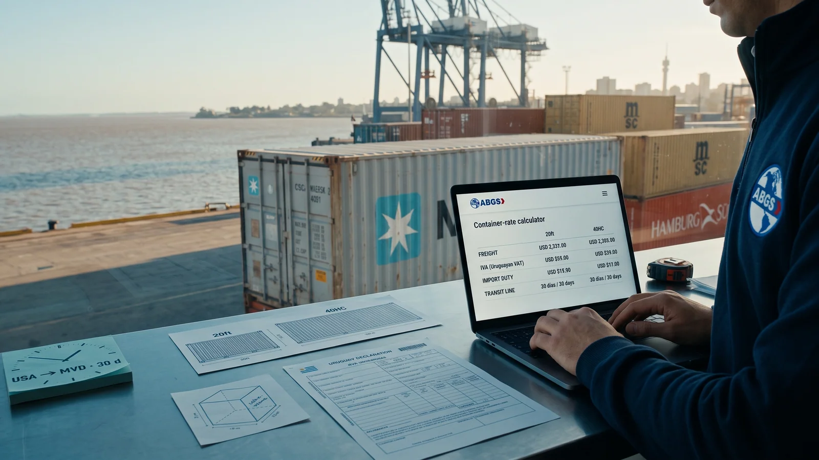Container to Uruguay Calculator: 2026 Rates, 30 Days