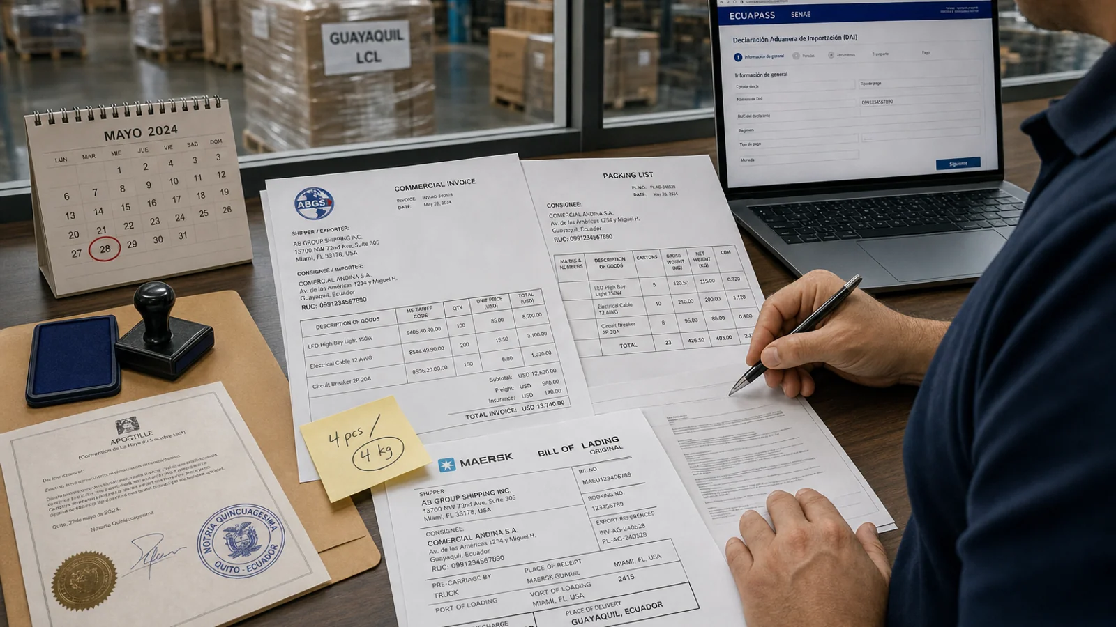 Documentos para enviar a Ecuador: requisitos y proceso