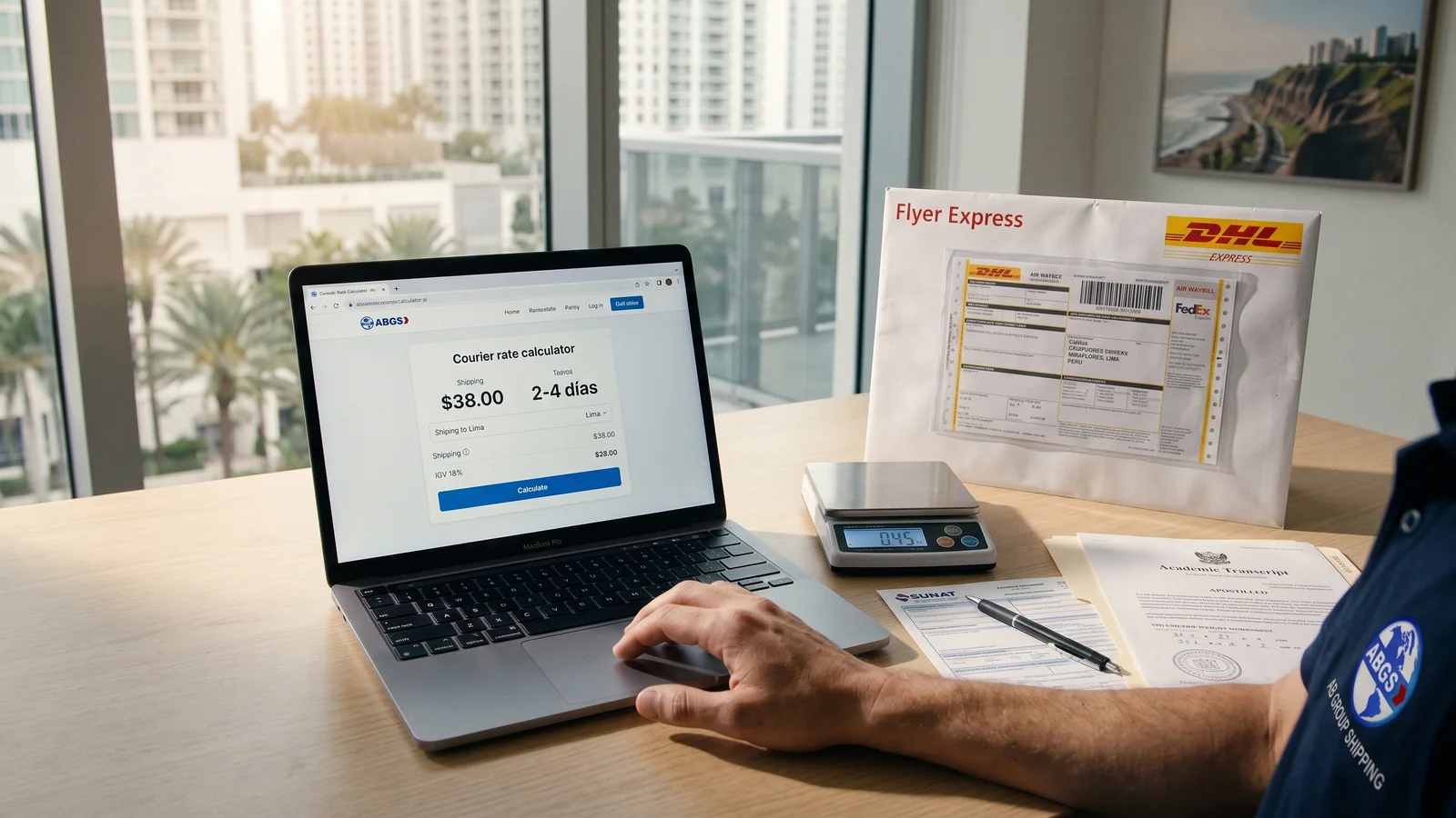 Calculadora courier documentos Perú 2026: desde $38