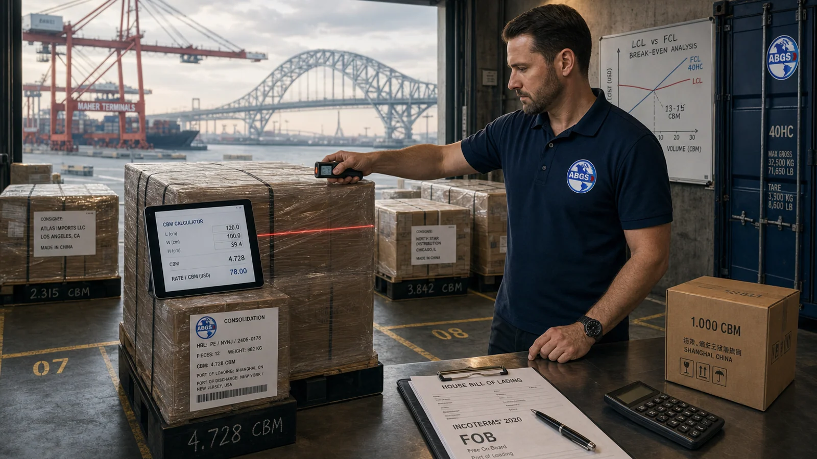 LCL Shipping New Jersey Calculator: Rates & CBM (2026)