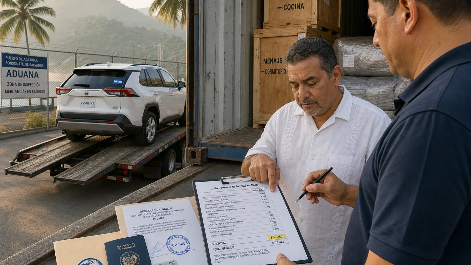 Ley de la Diáspora El Salvador: menaje sin impuestos