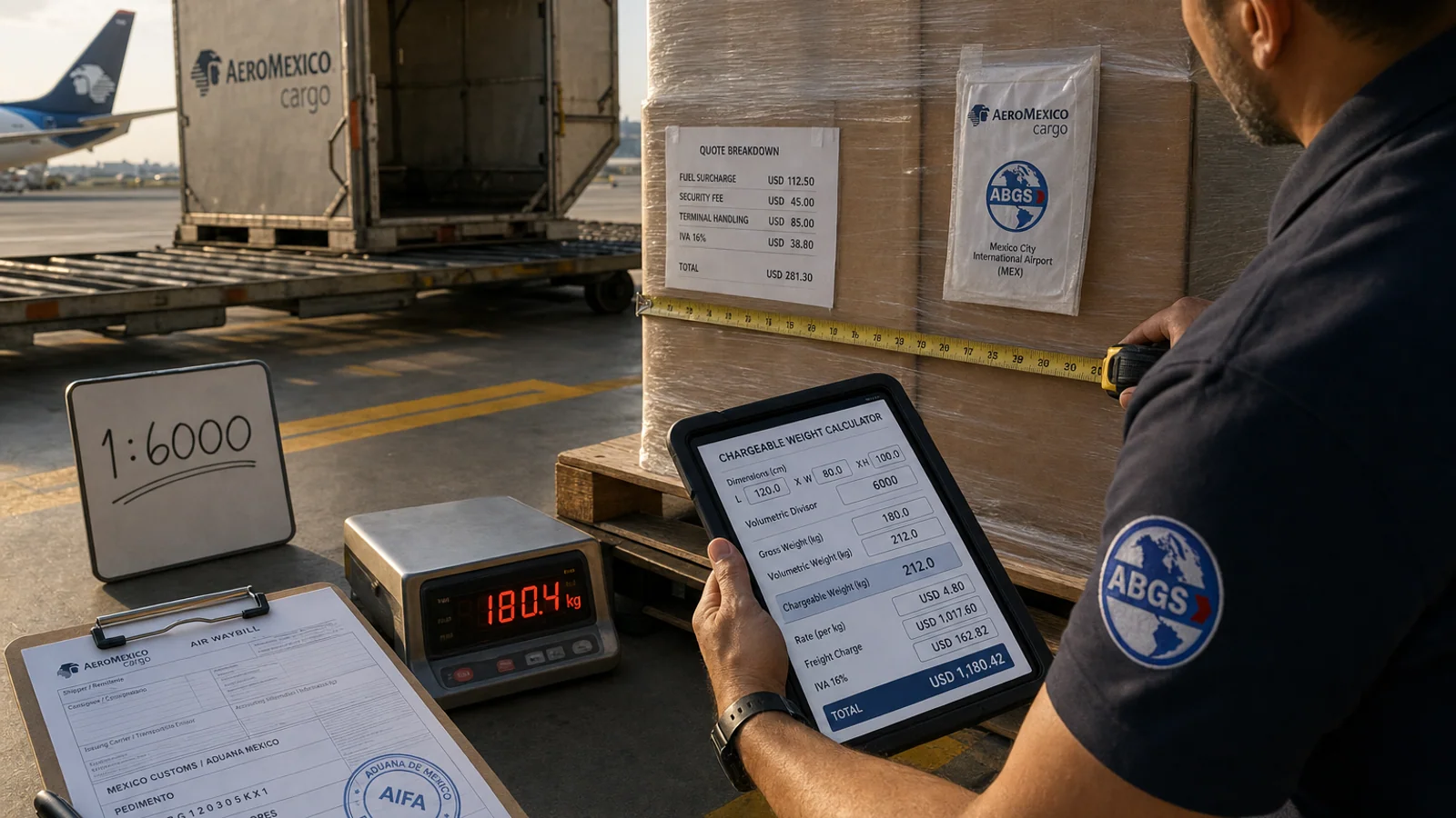 Mexico Air Freight Calculator: Per-Kilo Rates 2026