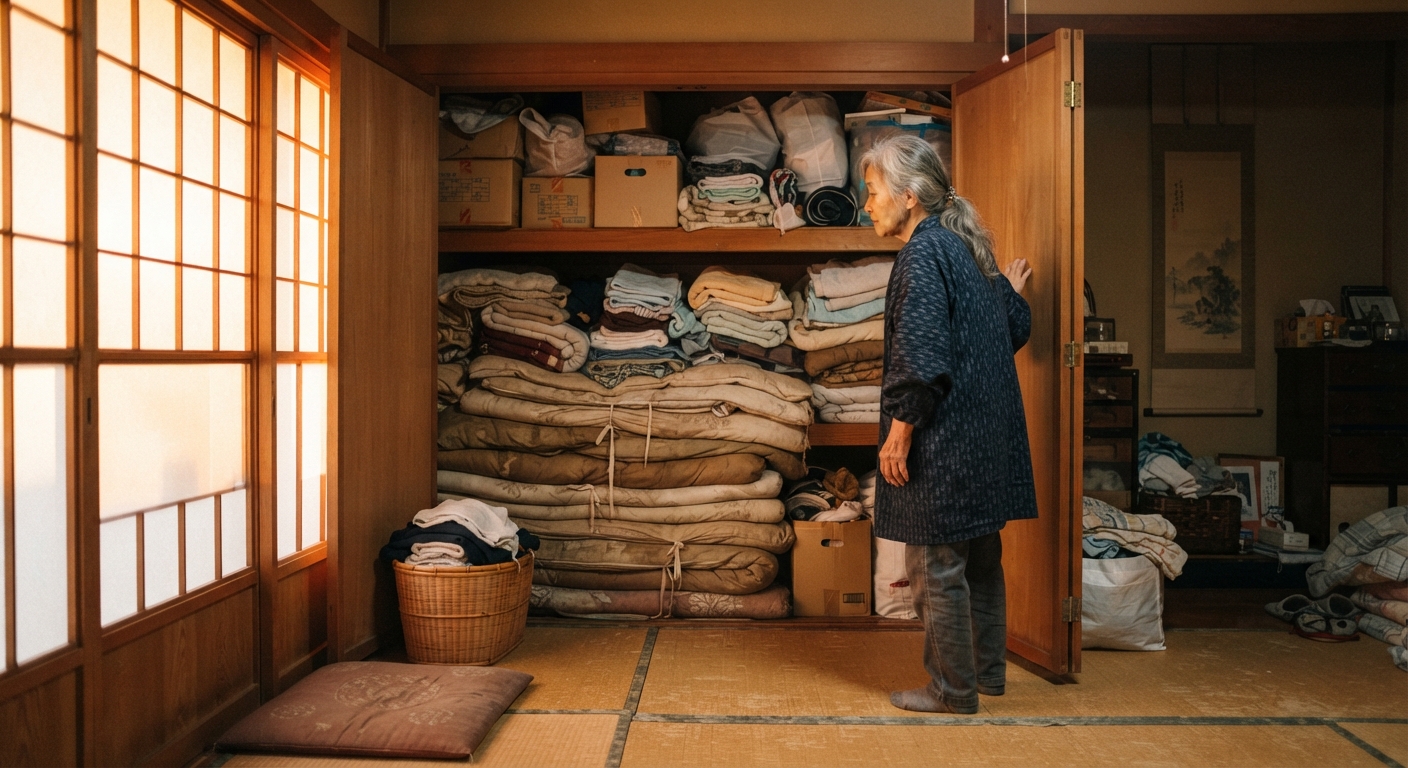 押し入れの布団のしまう・入れ替えをひとりで抱えないために|秋の片付けで知っておきたいことのトップアイコン